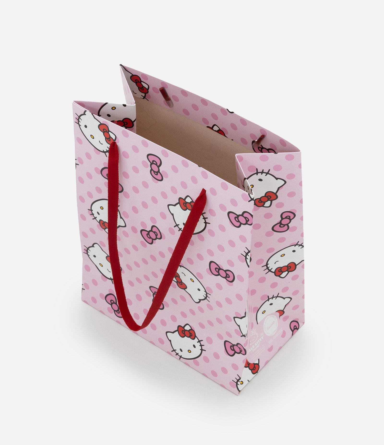Sacola Pequena com Alça Chata e Estampa Hello Kitty Rosa 3