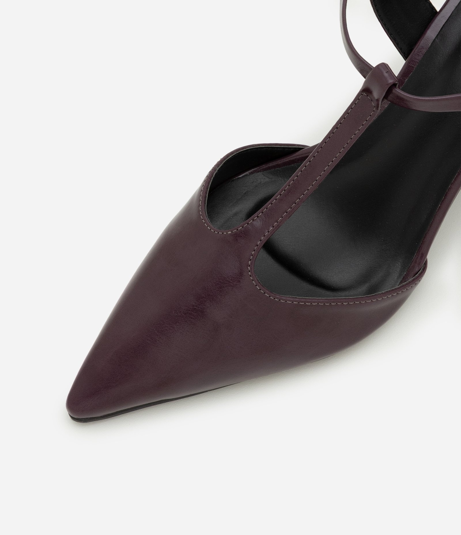 Sapato Anabela com Tira Salomé em PU Vinho 3