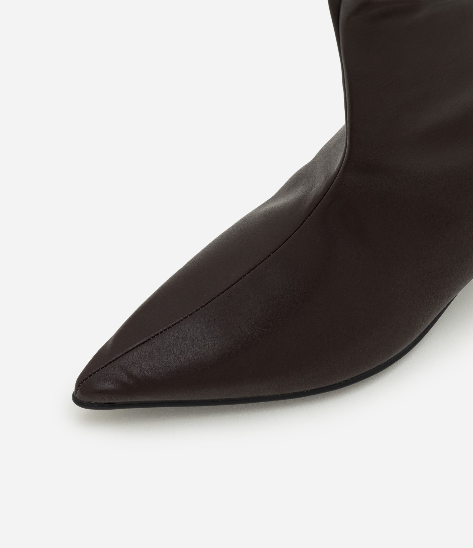 Bota Over The Knee com Caimento Franzido Marrom 5