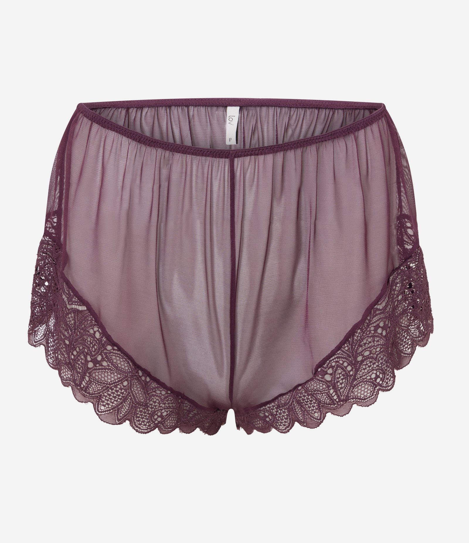 Pijama Short Doll em Tule com Detalhes em Renda Vermelho 10