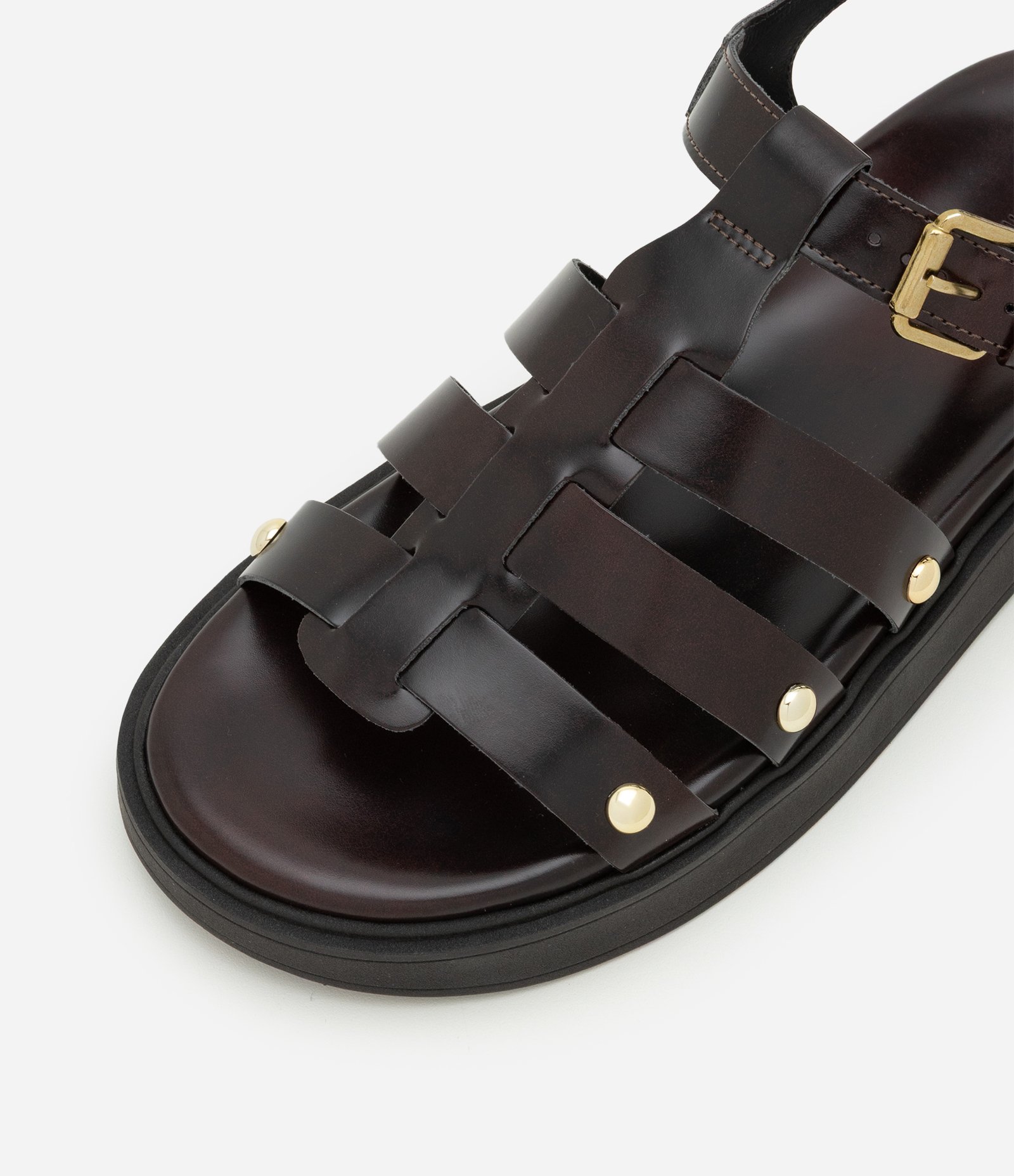 Rasteira Sport Sandal em PU com Tiras Largas Vinho 7