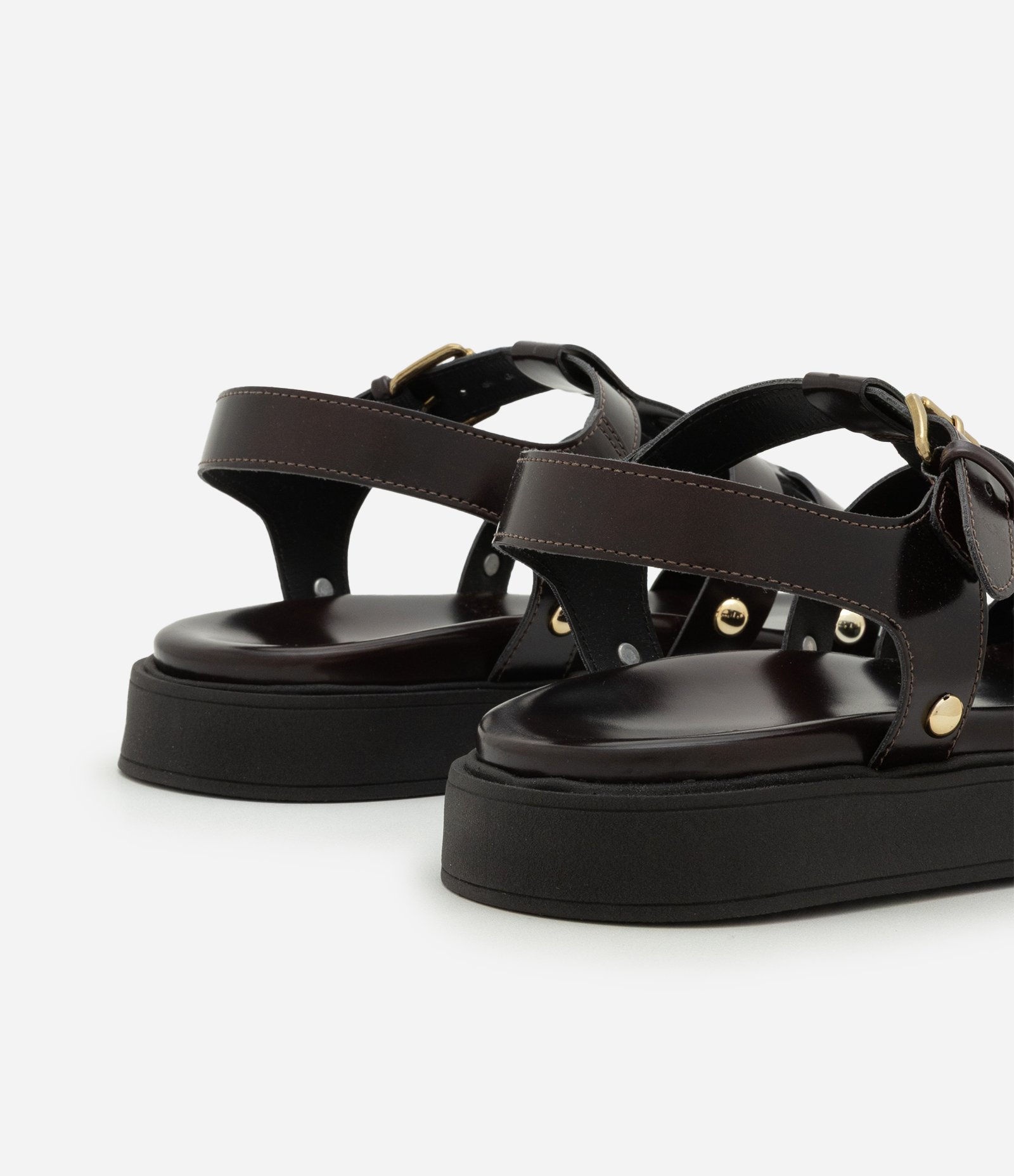 Rasteira Sport Sandal em PU com Tiras Largas Vinho 4