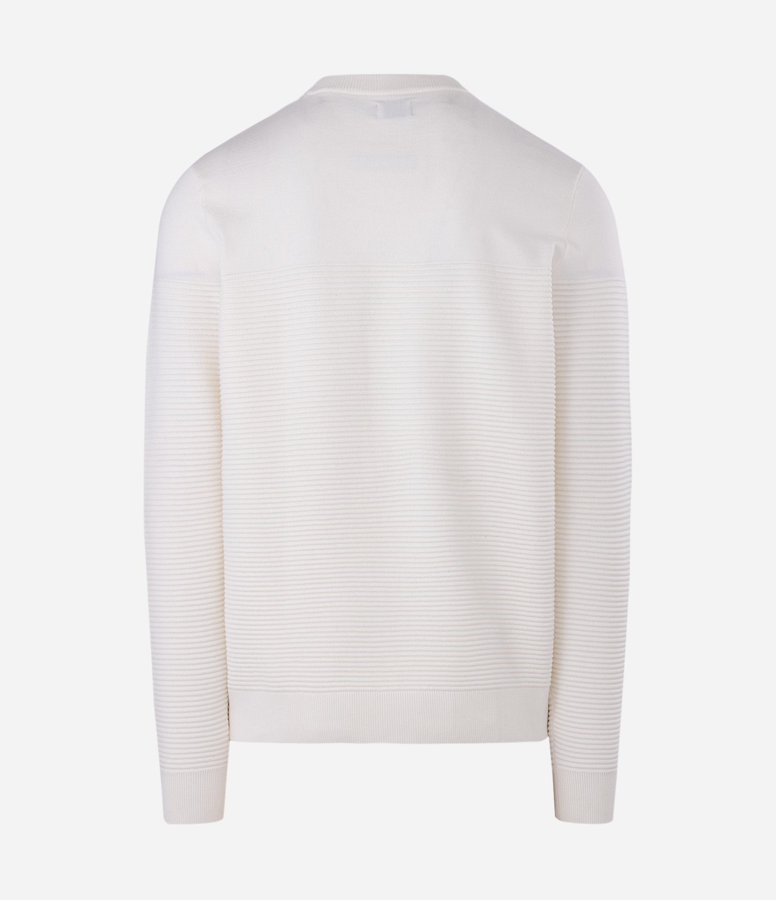 Suéter em Tricô com Textura em Nervuras Branco 2