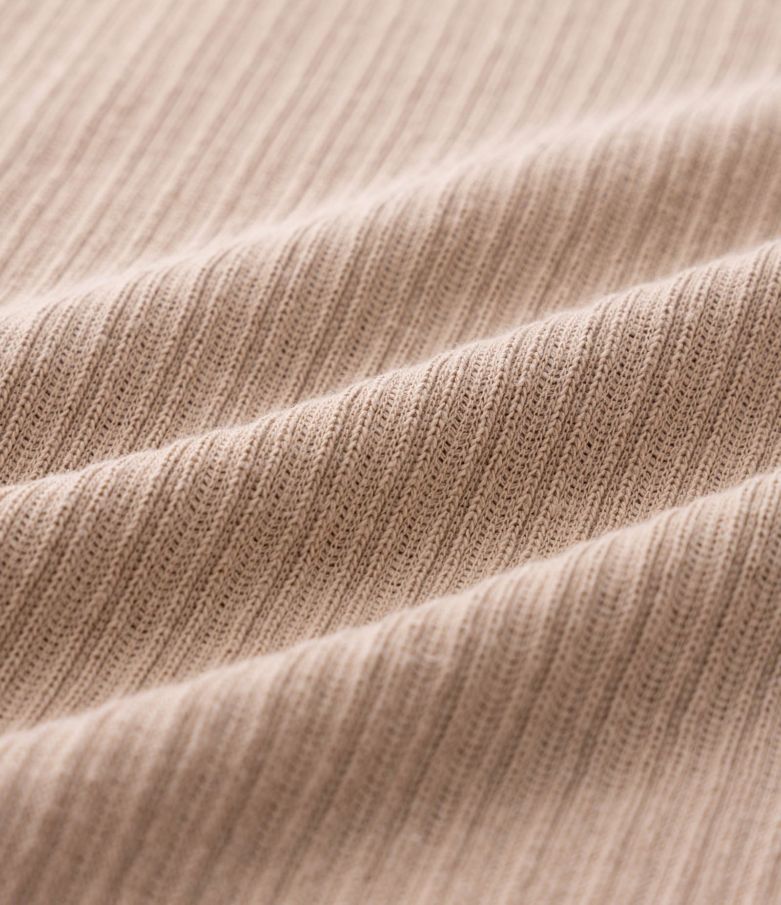 Camiseta em Algodão Texturizado com Gola e Manga Contrastante Bege 3