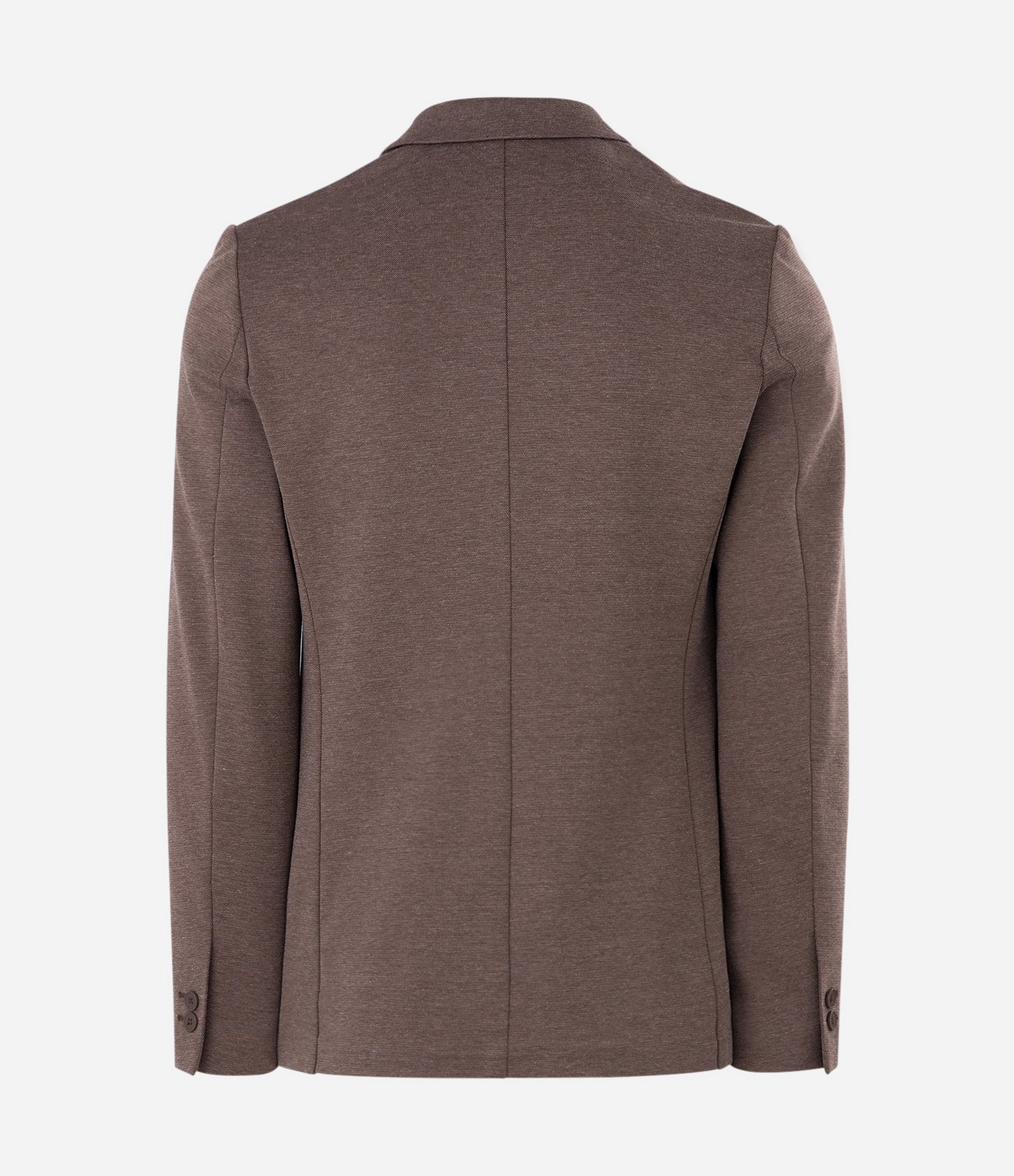 Blazer Super Slim de Malha sem Forro Marrom 6