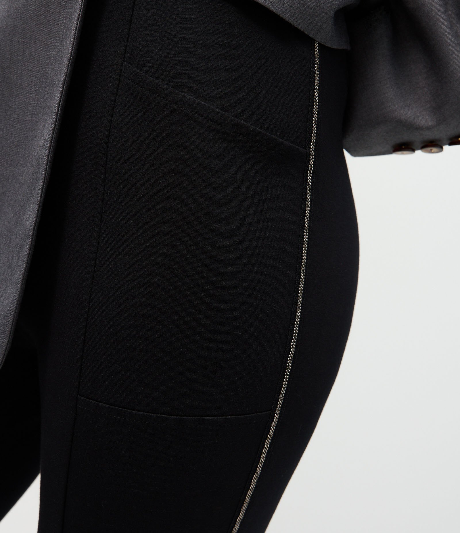 Calça Legging com Brilhos na Lateral Preto 4