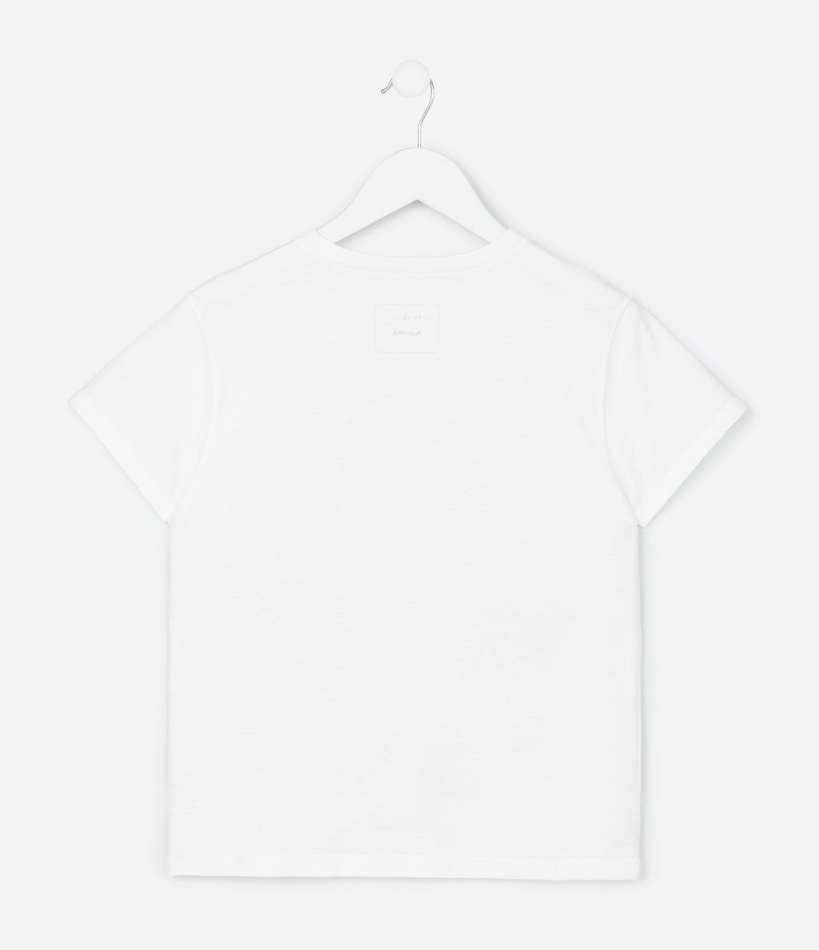 Camiseta Infantil Slim com Estampa de Flores com Glitter - Tam 7 a 16 Anos Branco 2