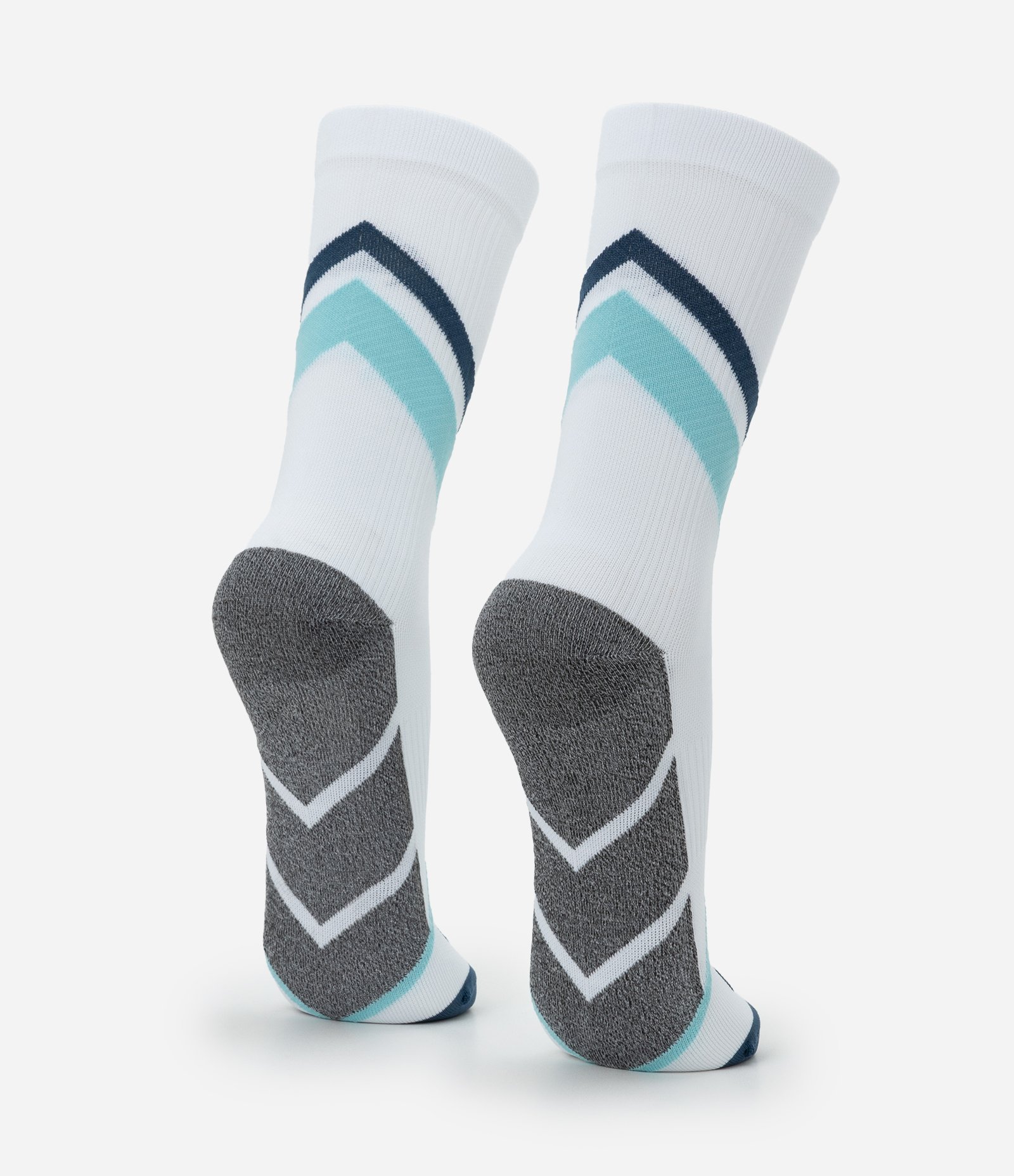 Meia Esportiva com Compressão e Estampa Geométrica Puma Azul 3