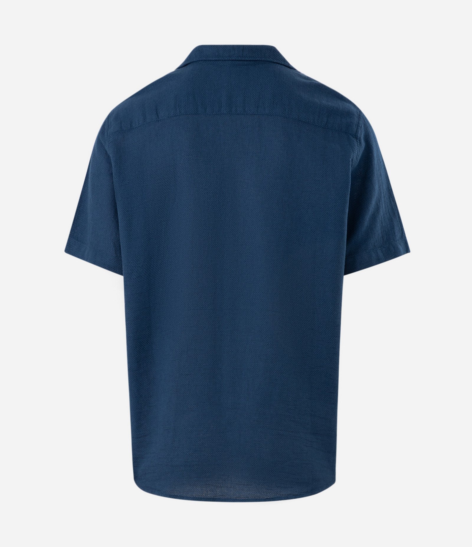 Camisa Comfort em Algodão com Textura Azul 2