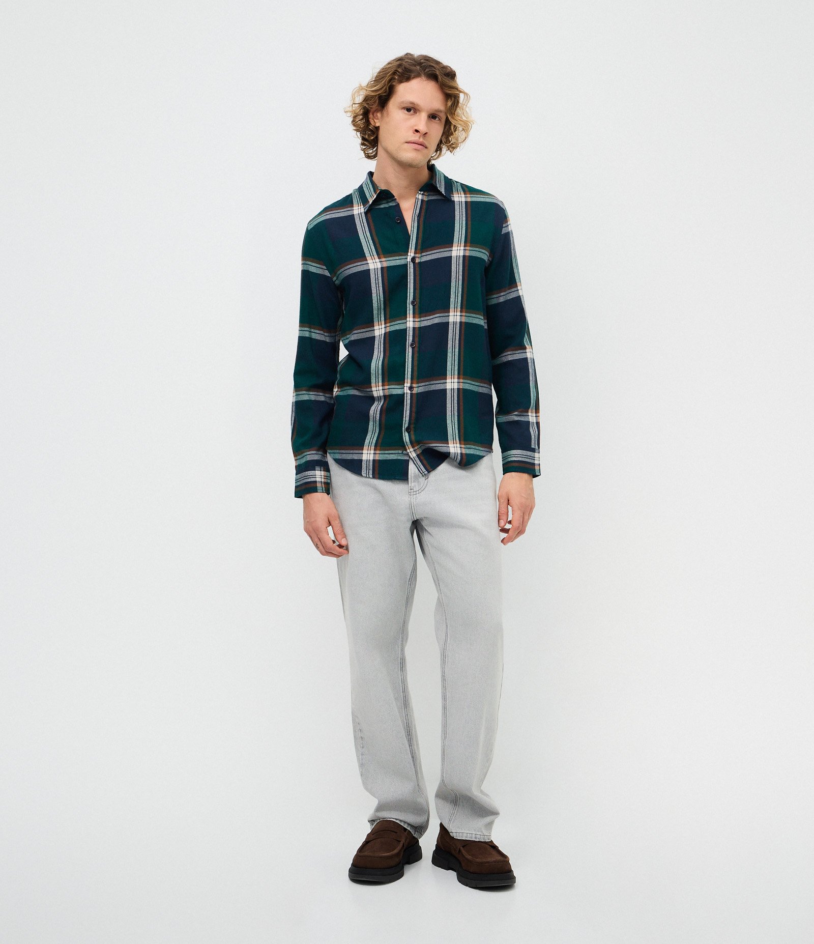 Camisa Flanela Xadrez Manga Longa Verde 2