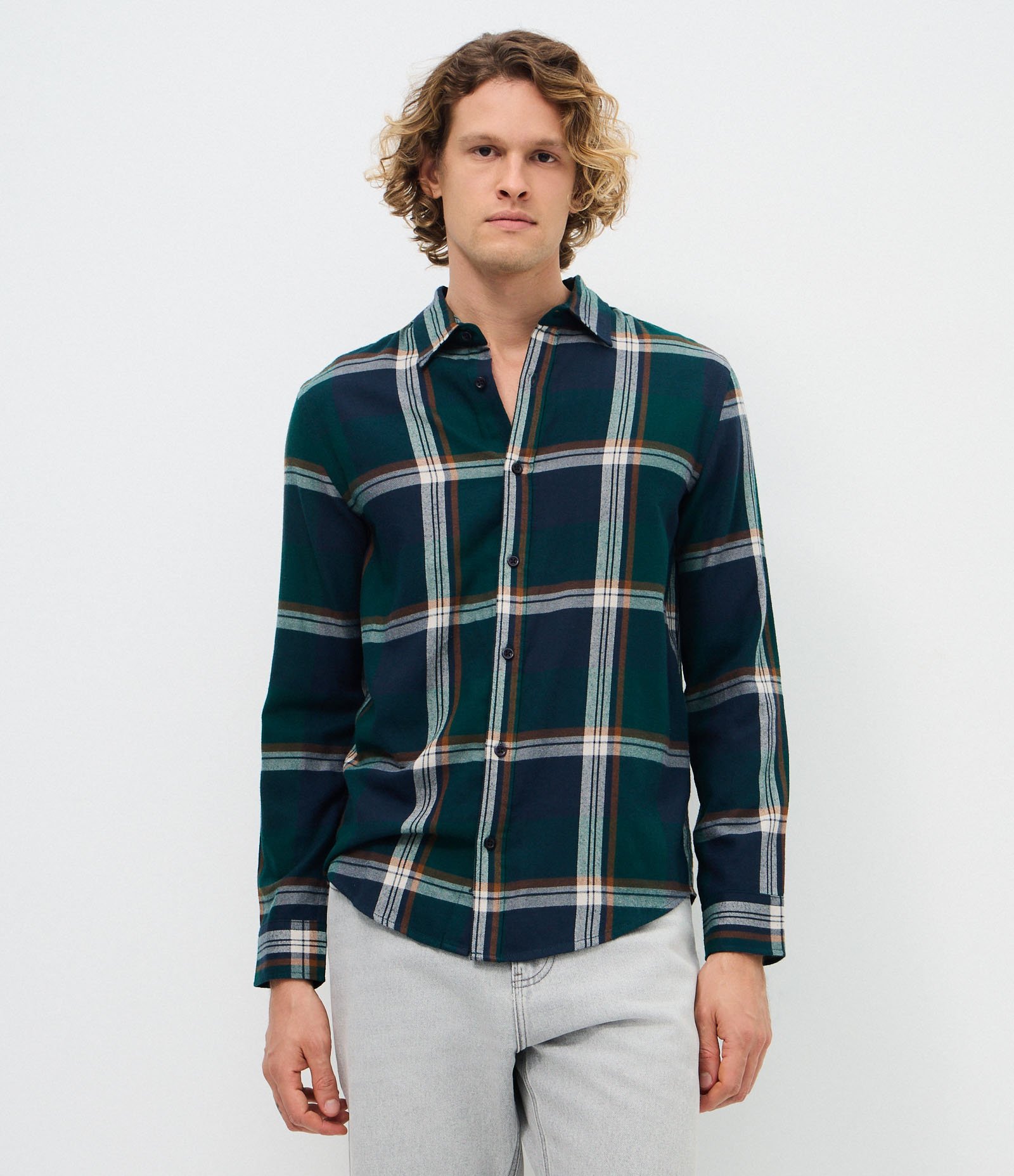 Camisa Flanela Xadrez Manga Longa Verde 3