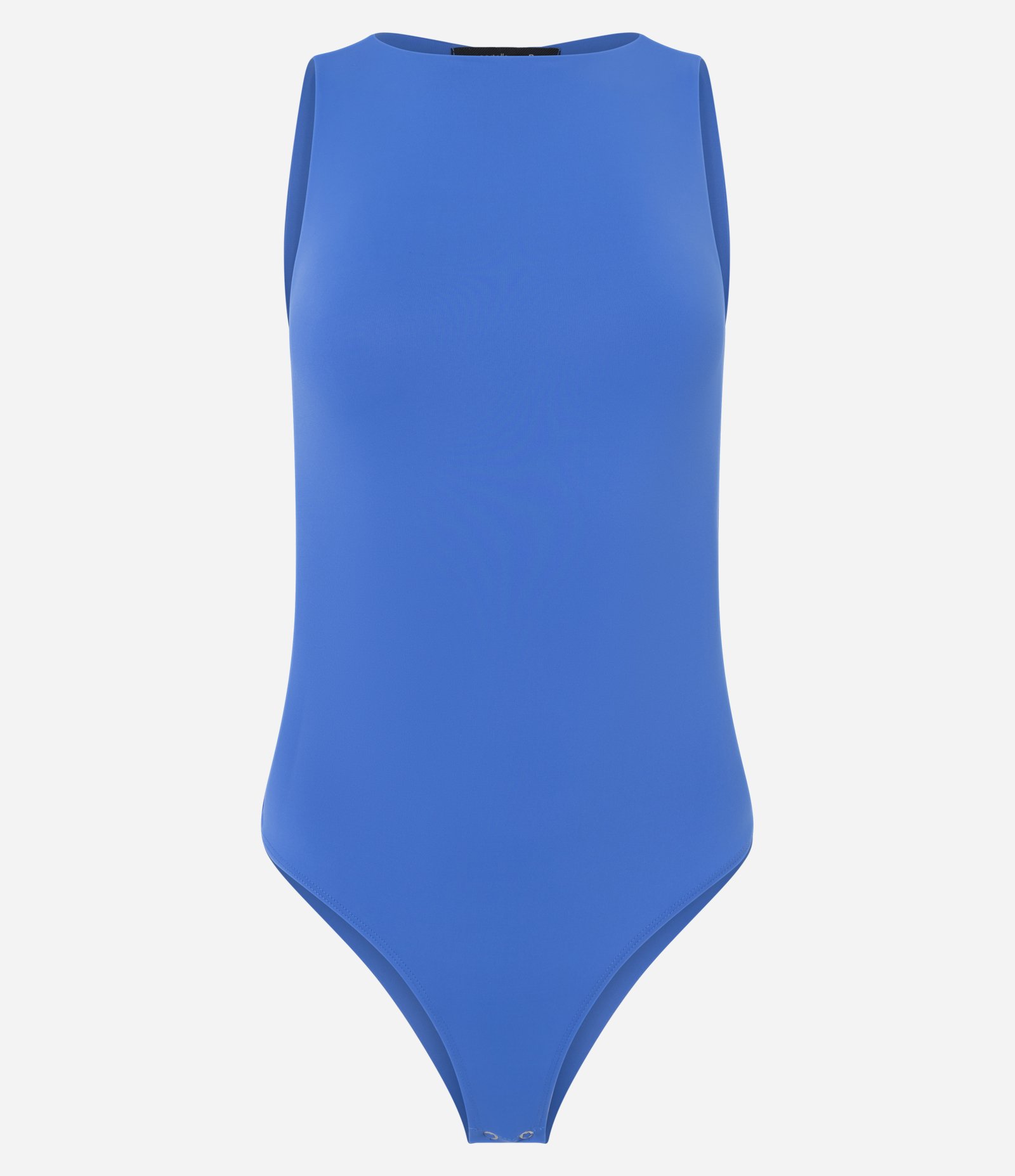 Body Básico em Poliamida com Gola Redonda Azul 1