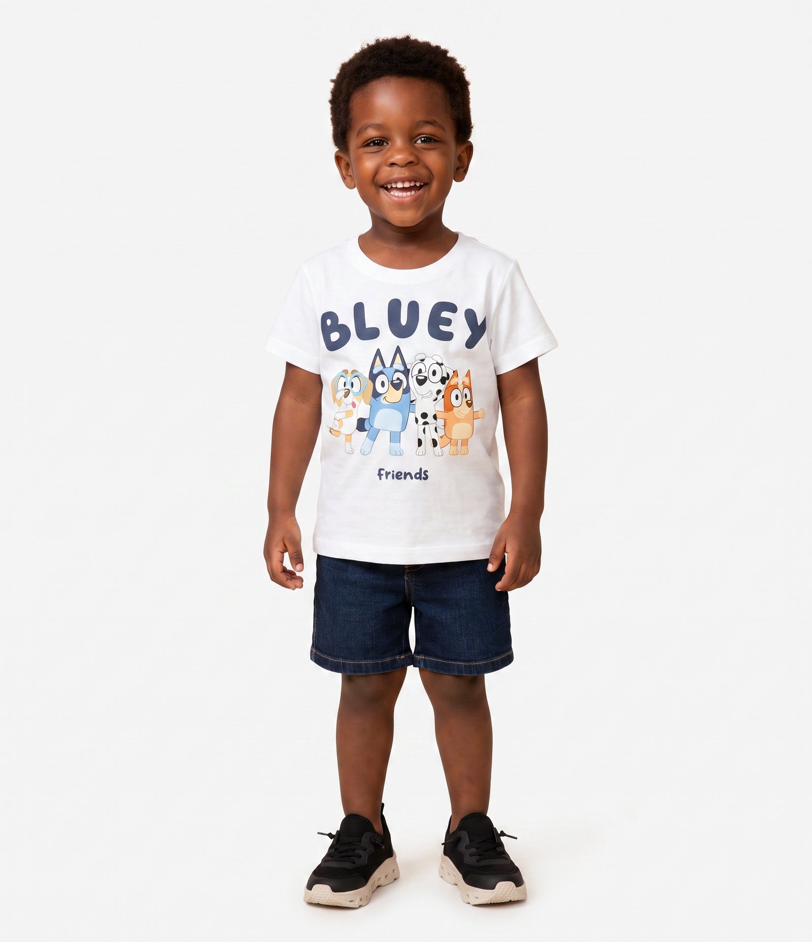 Camiseta Infantil com Estampa Bluey and Friends - Tam 2 a 6 anos Branco 1