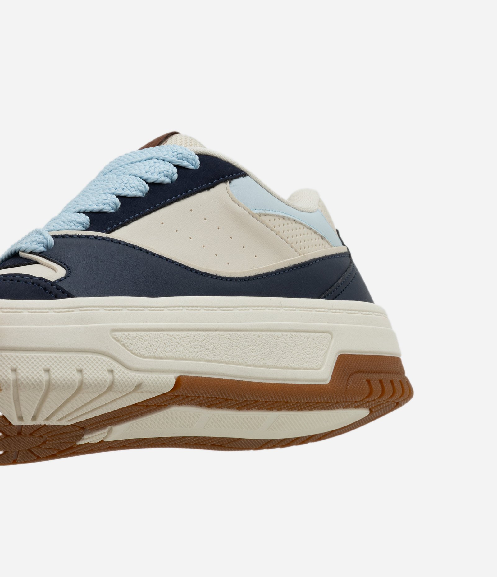 Tênis Casual com Sola Caixa e Cadarço Largo Azul 5