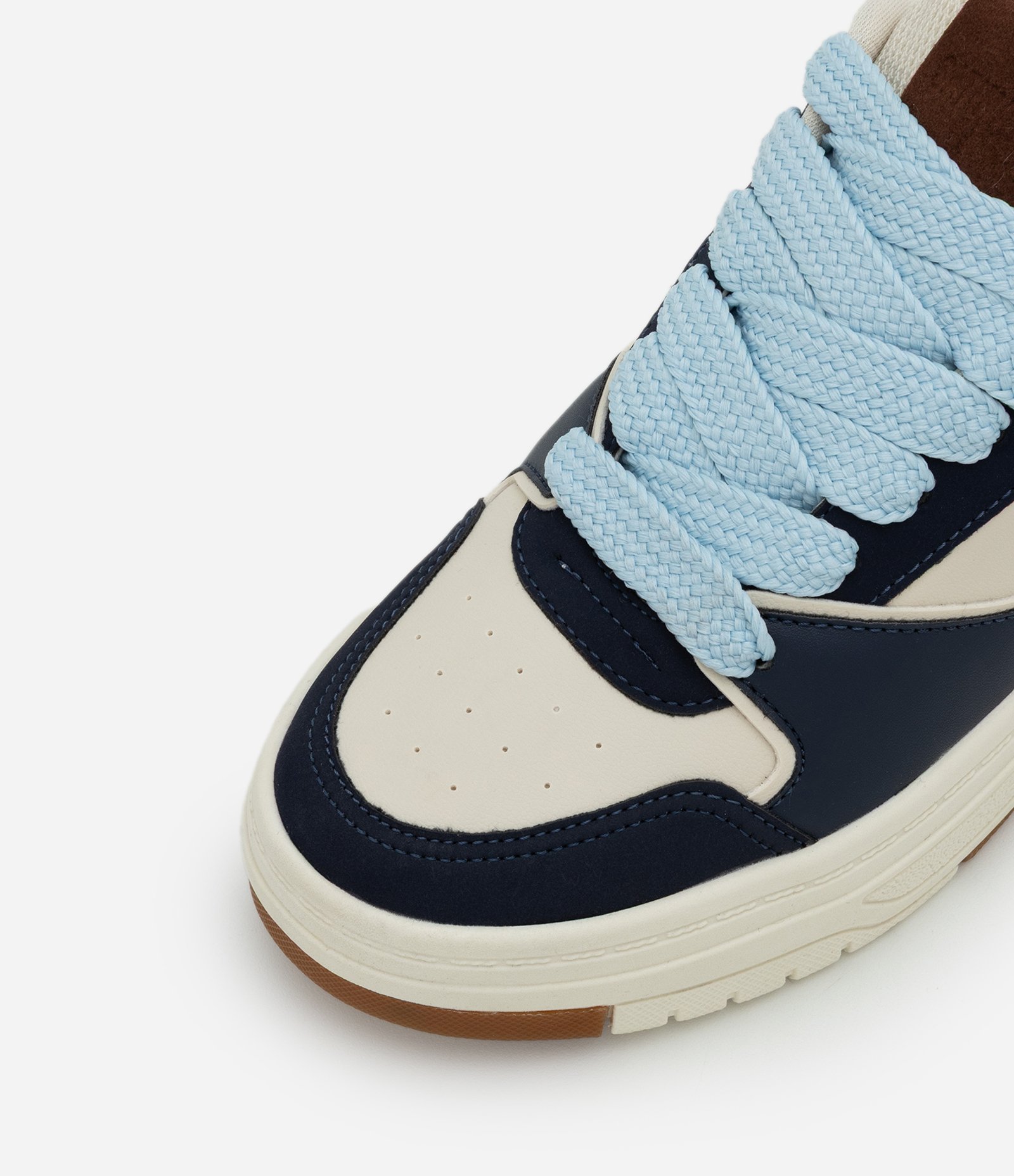 Tênis Casual com Sola Caixa e Cadarço Largo Azul 6