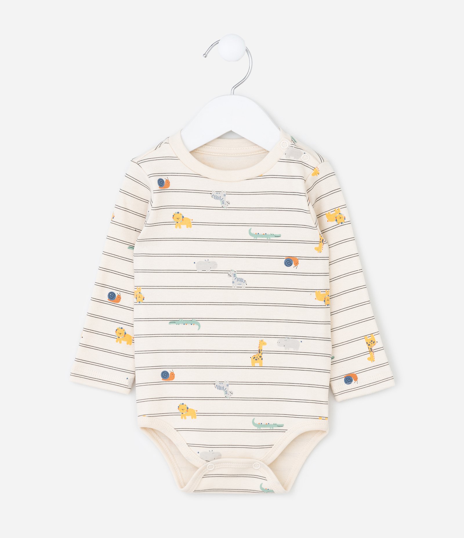 Conjunto Infantil em Suedine com Bordado de Girafa - Tam RN a 18 meses Bege/Verde 3