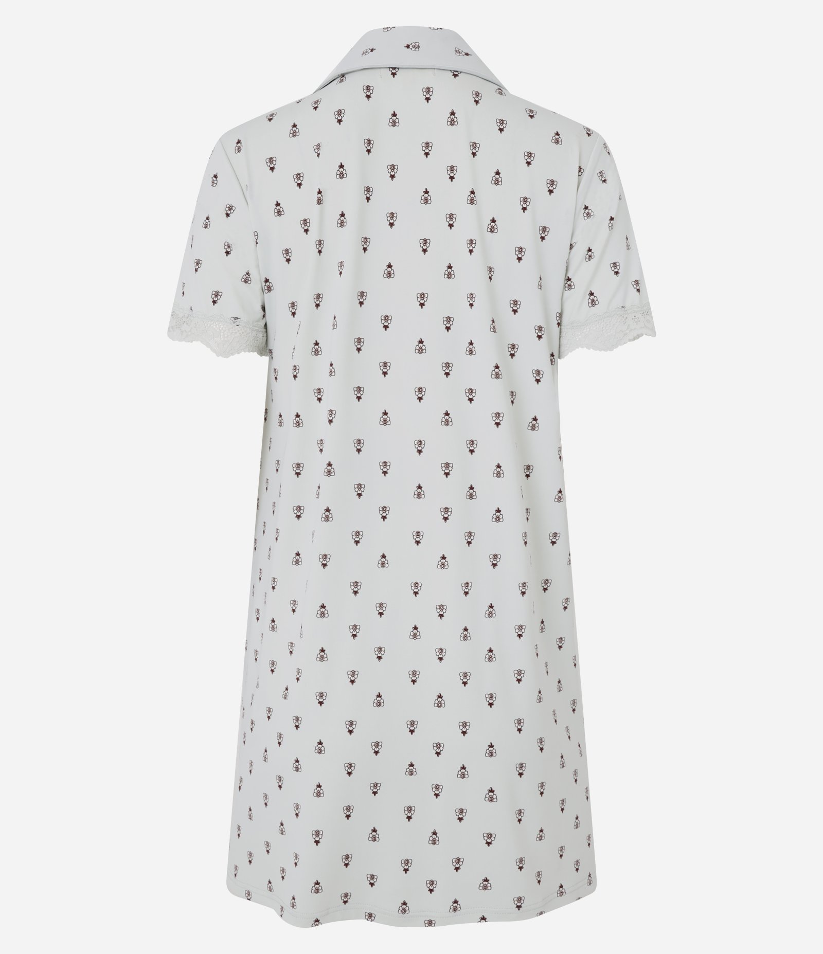 Camisola Americana em Microfibra com Floral Estampado Off White 5