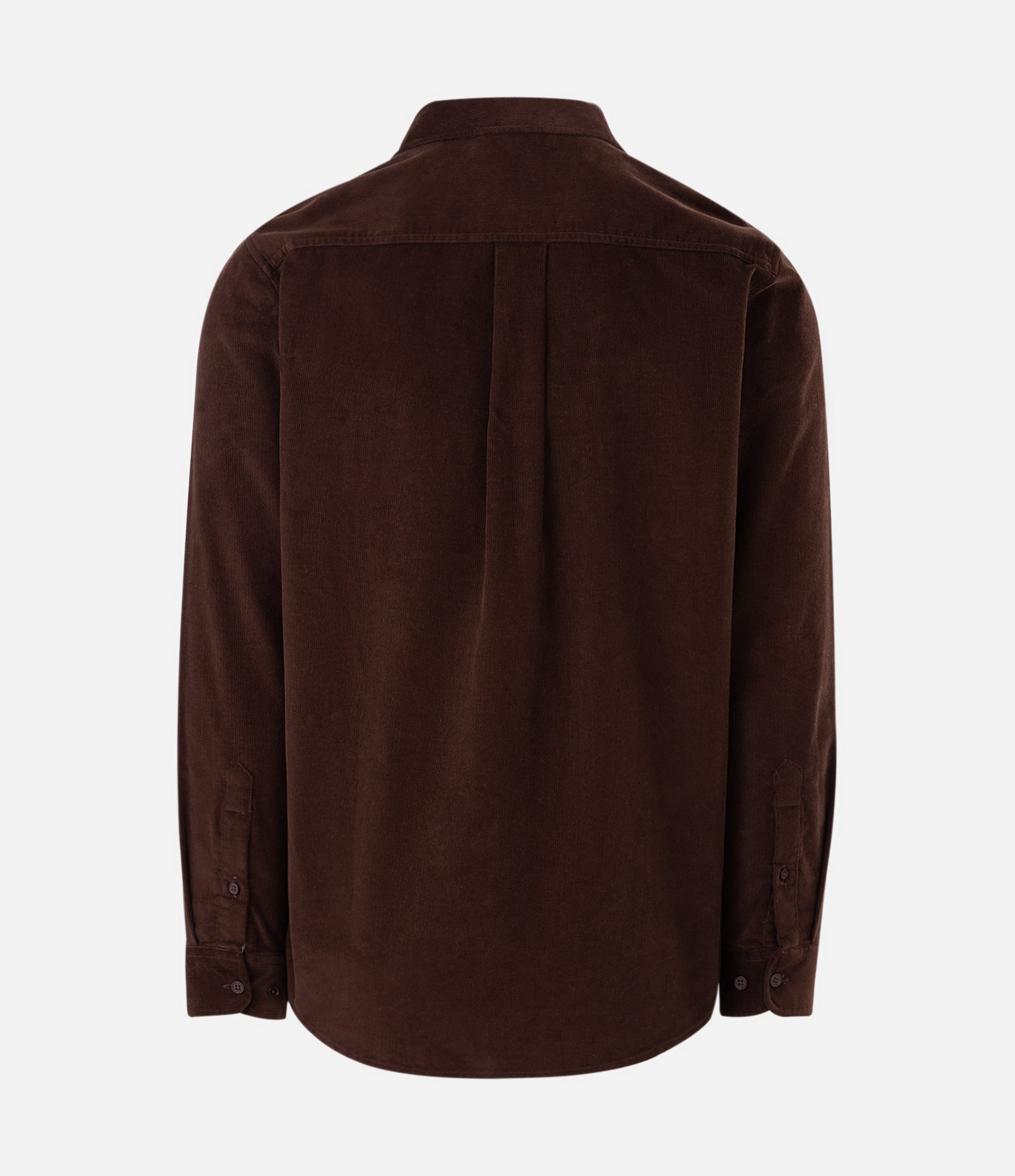 Camisa Comfort em Veludo com Bolsos Frontais Marrom 5