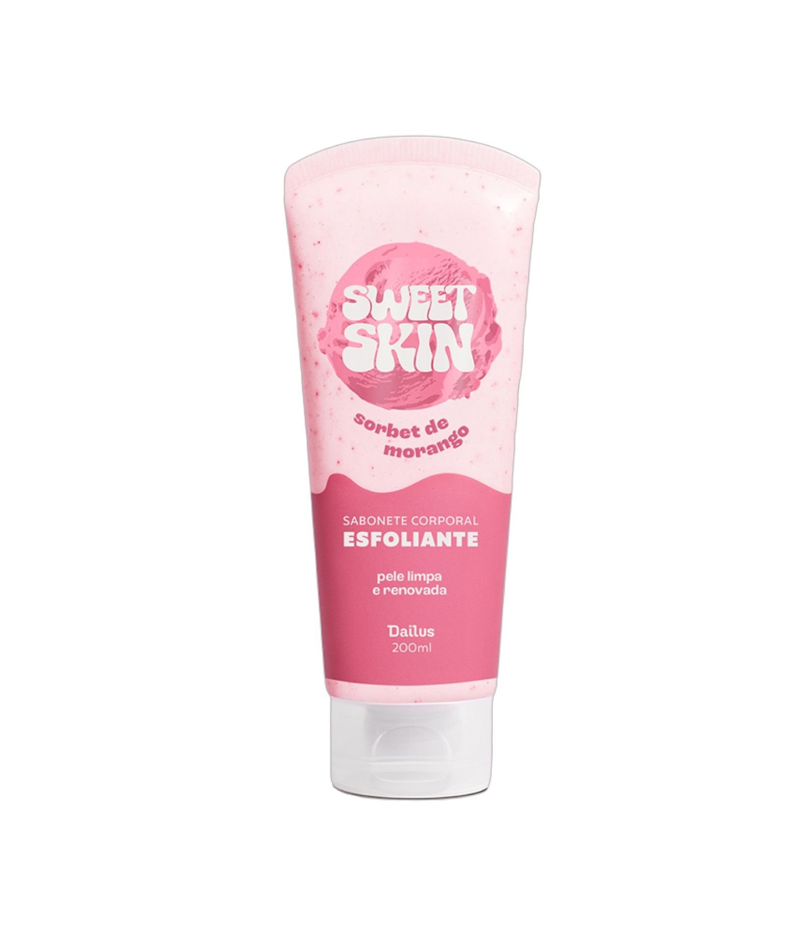 Sabonete Esfoliante Corporal Morango ao Leite Dailus 200ml 1