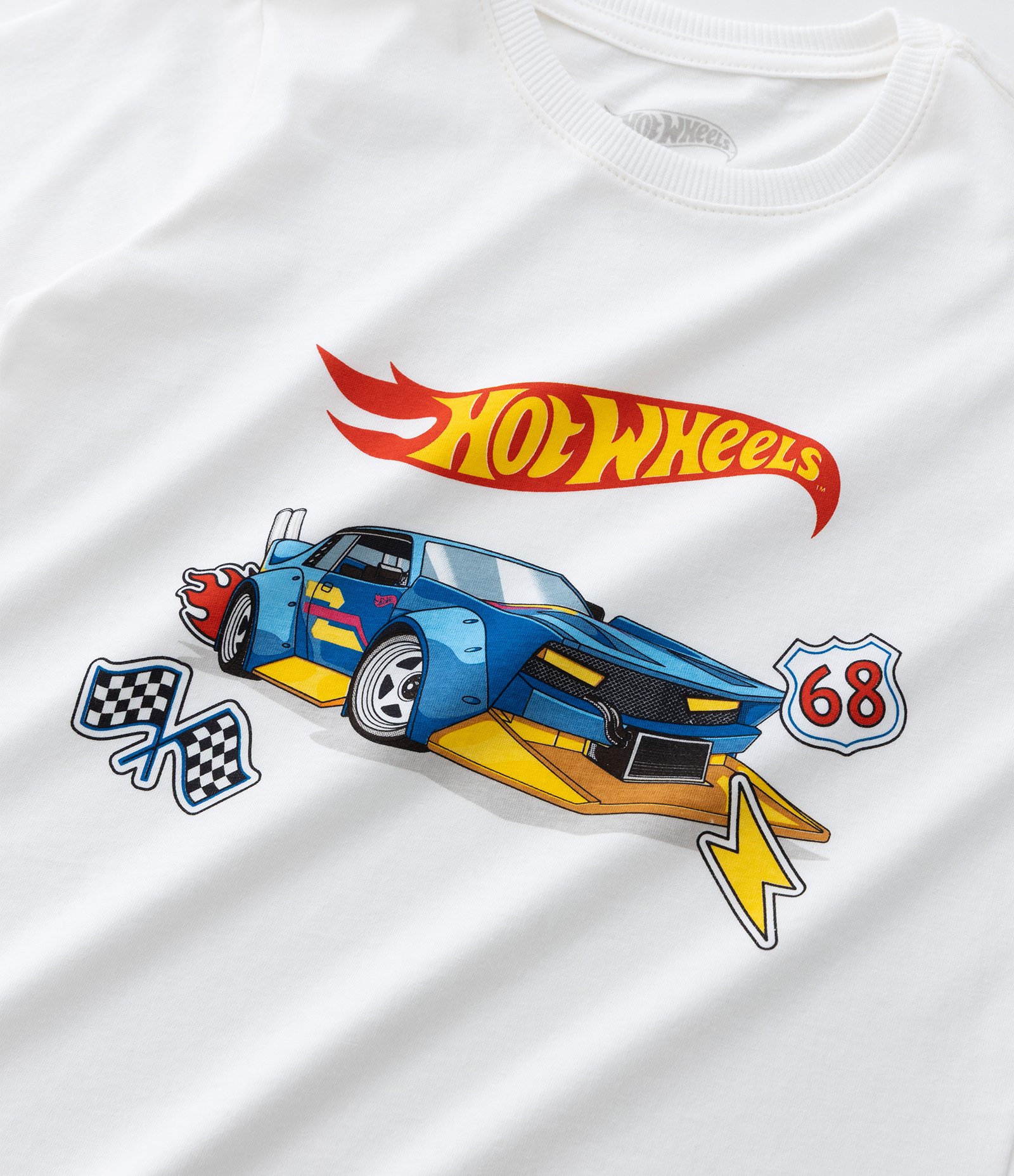 Camiseta Infantil com Estampa Hot Wheels – Tam 4 a 10 Anos Branco 4