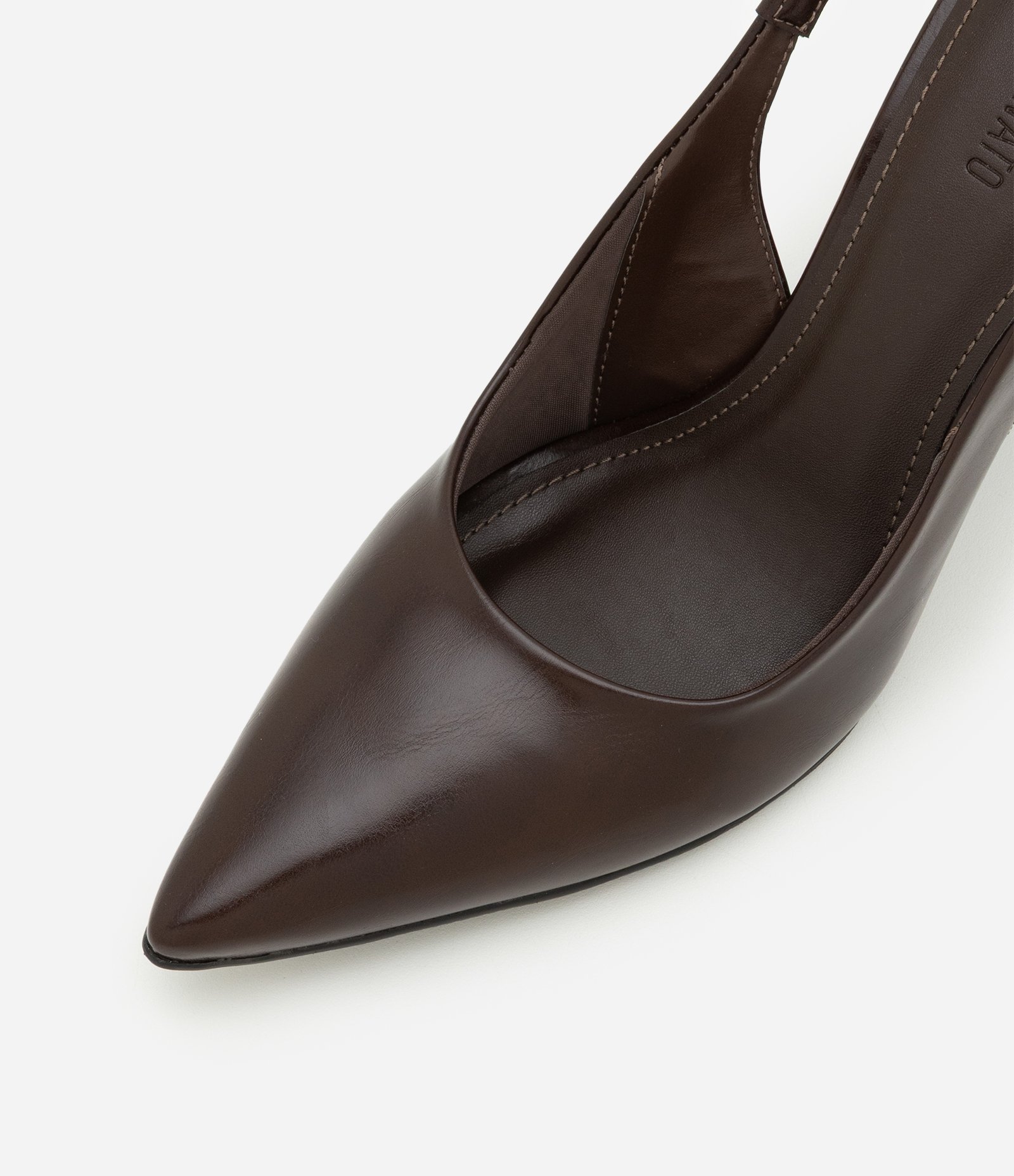 Sapato Scarpin Anabela com Tira Elástica Marrom 3