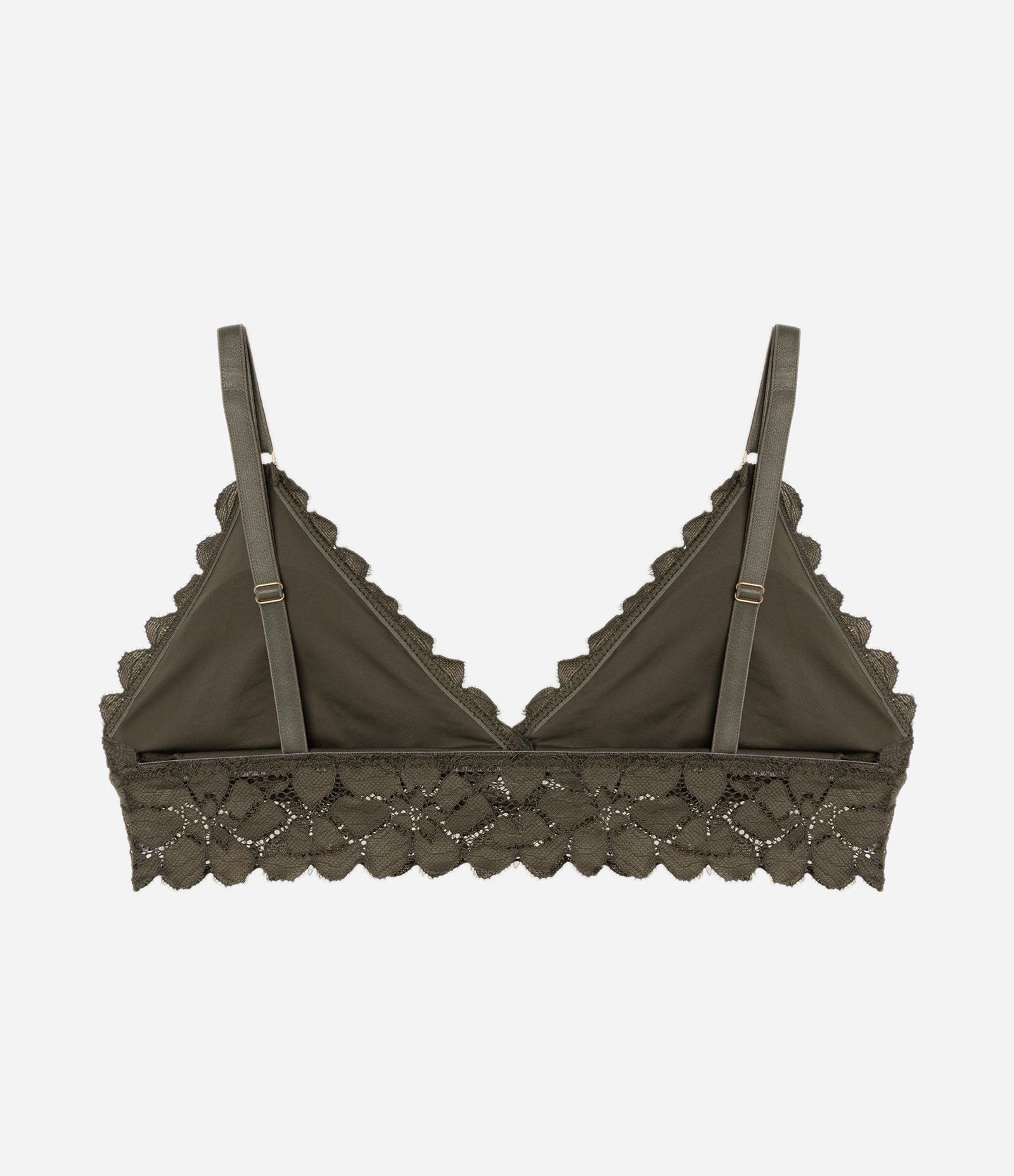 Sutiã Top em Renda com Bojo Removível e Textura Floral Verde 6