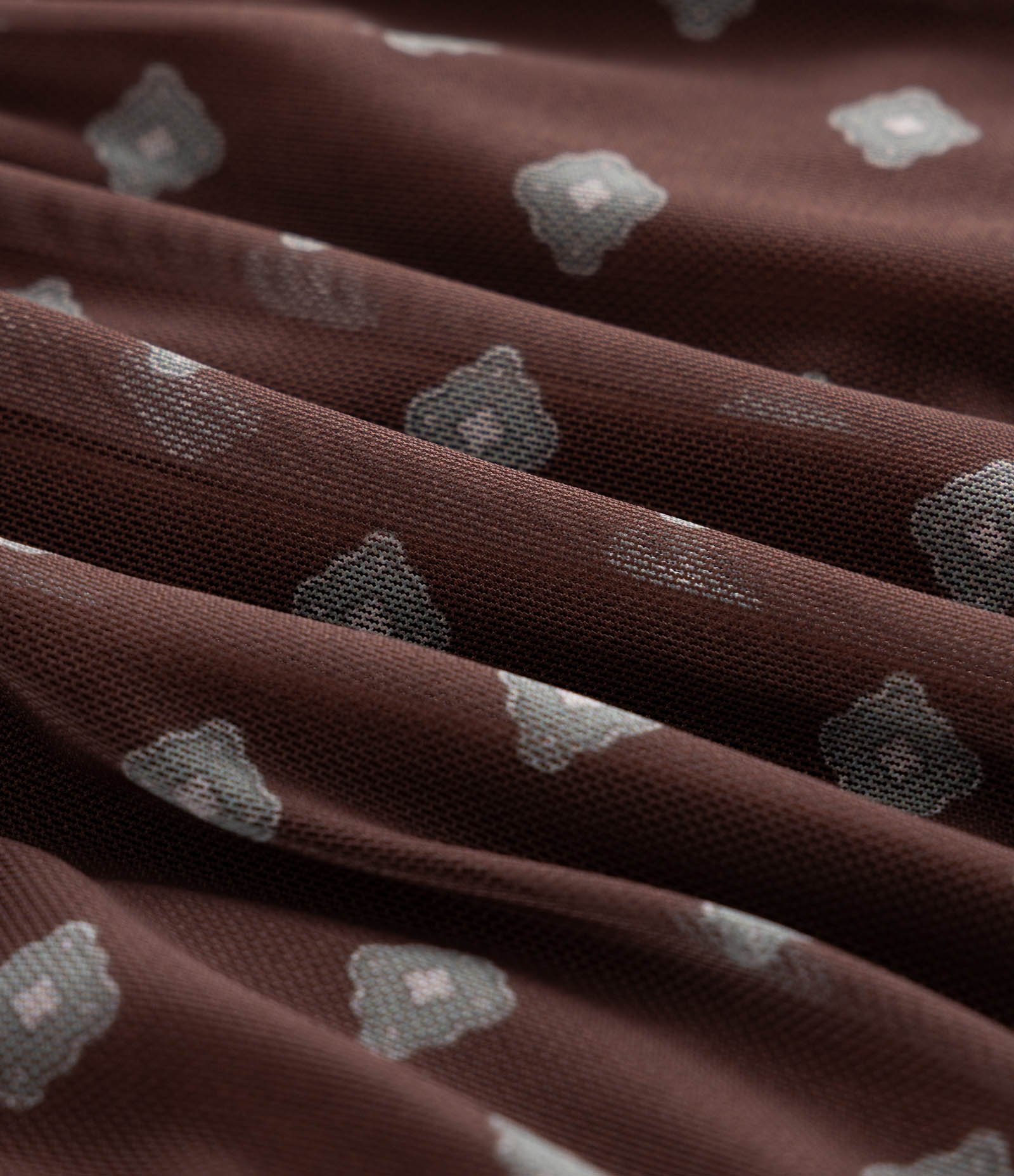 Blusa Bata em Tule com Forro Curve e Plus Size Marrom 3