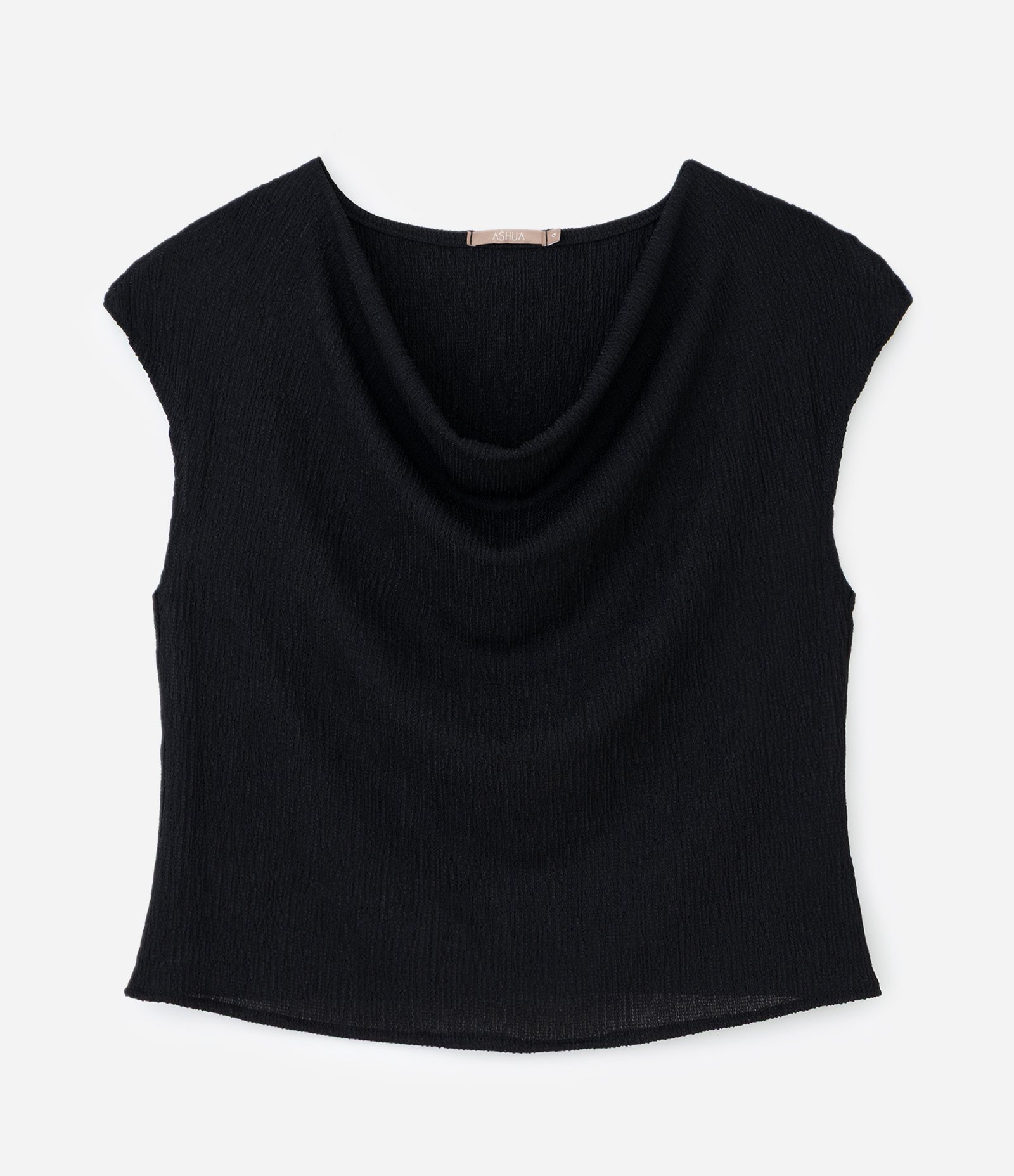 Blusa Regular Texturizada com Decote Degagê Curve & Plus Size Preto 1