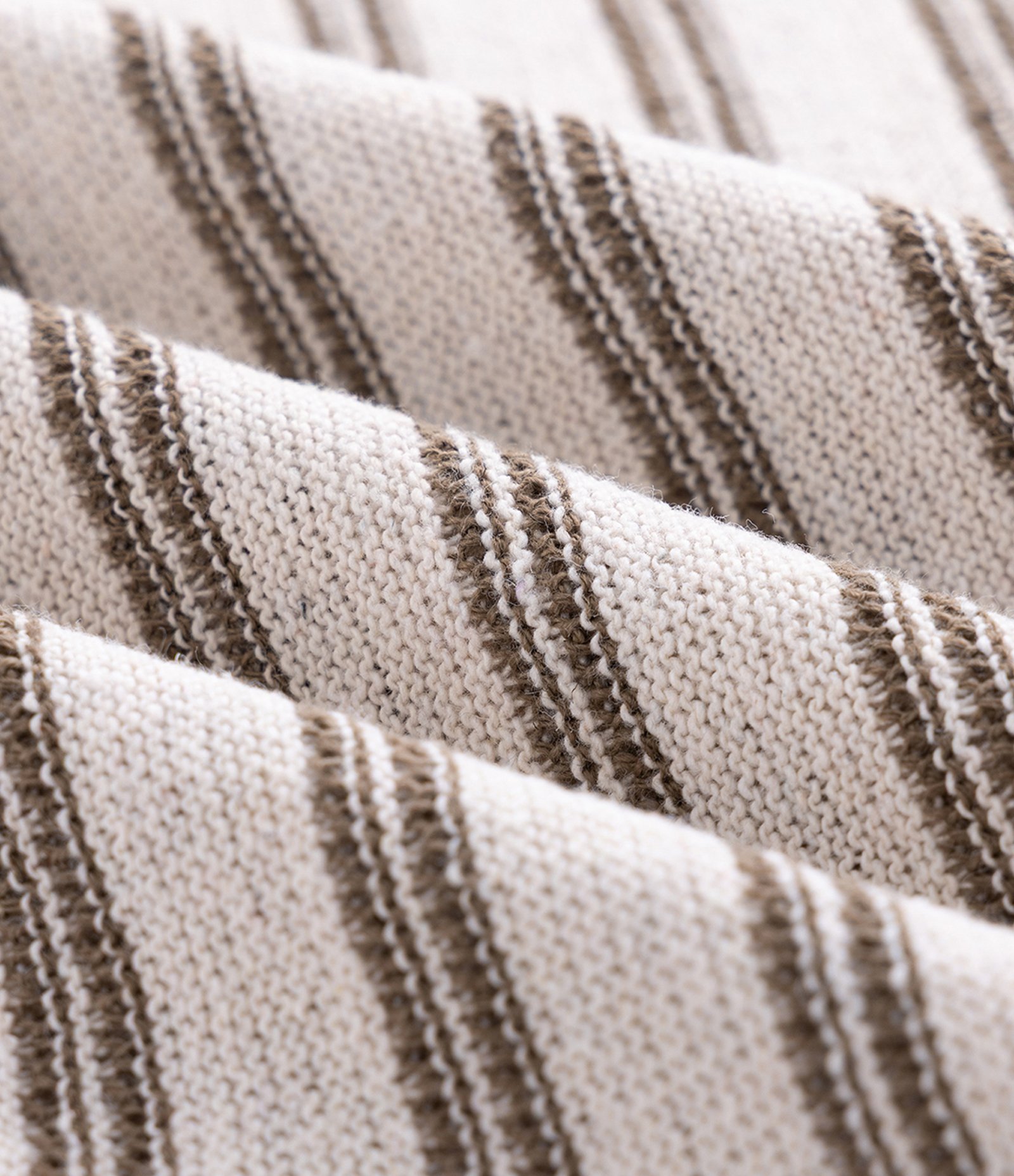 Regata em Tricô Texturizado com Listras Horizontais Off White 7