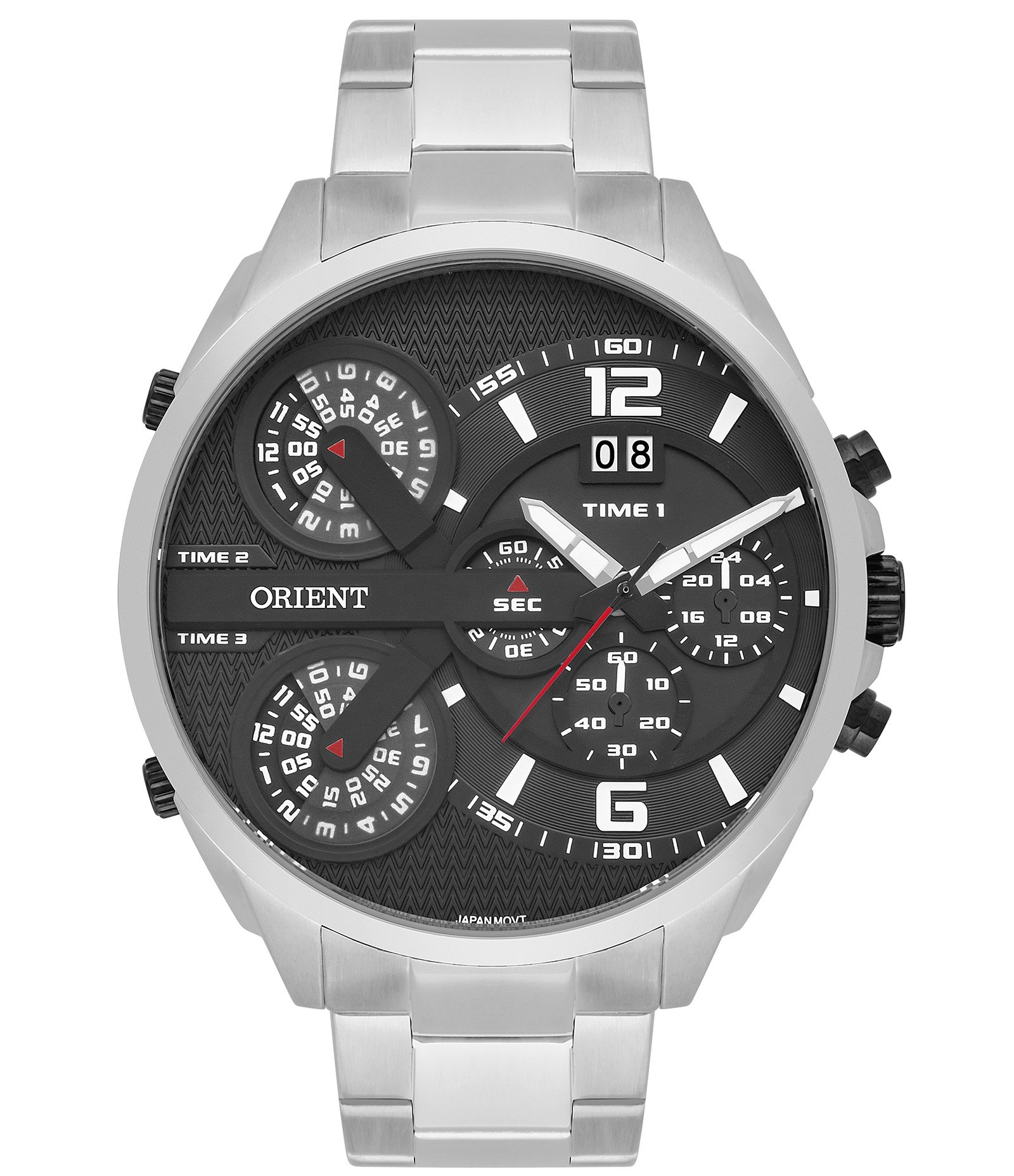 Relógio Cronógrafo Aço Orient Prata 1