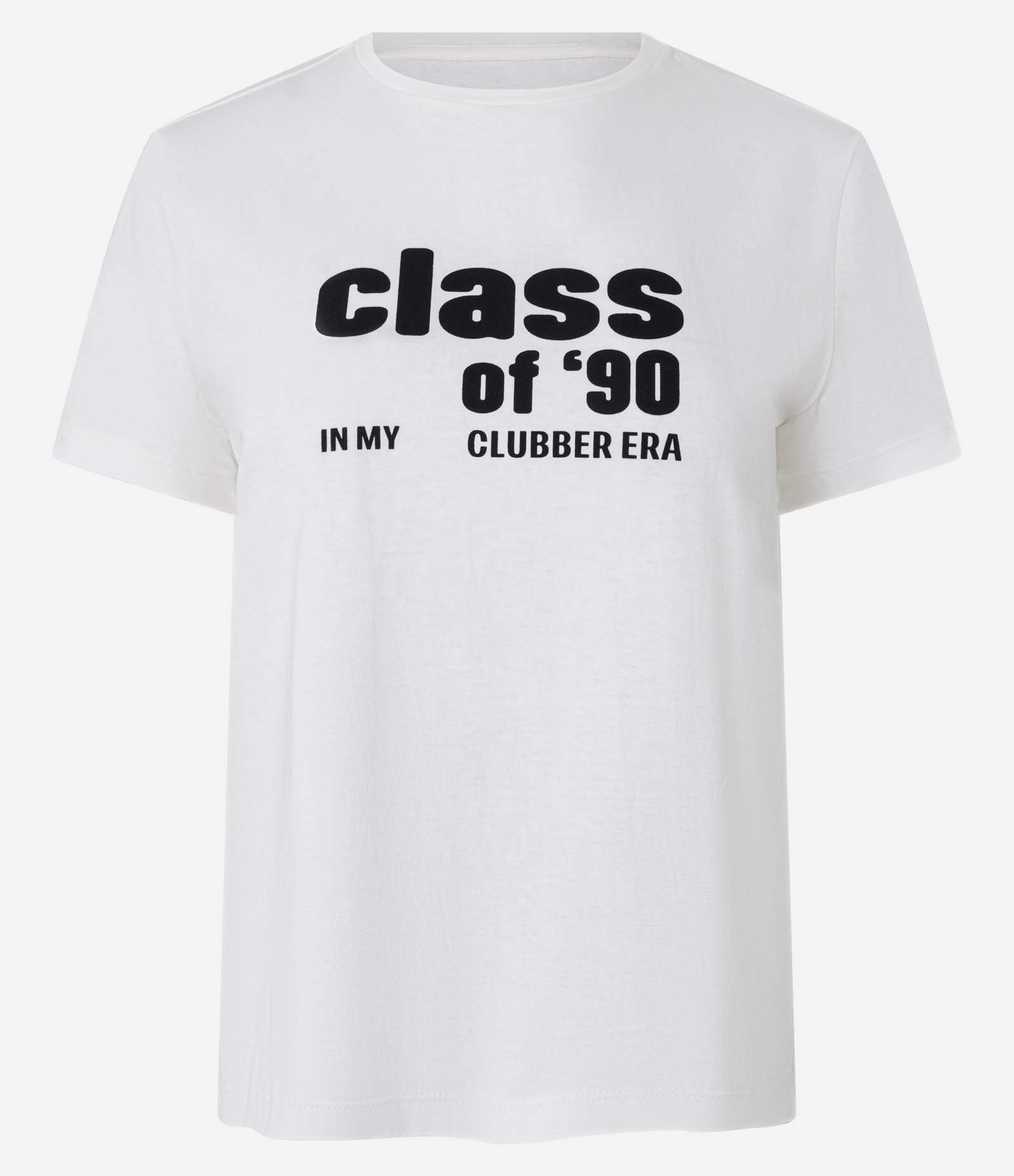 Camiseta T-shirt em Algodão com Estampa Lettering Class of 90 Branco 4