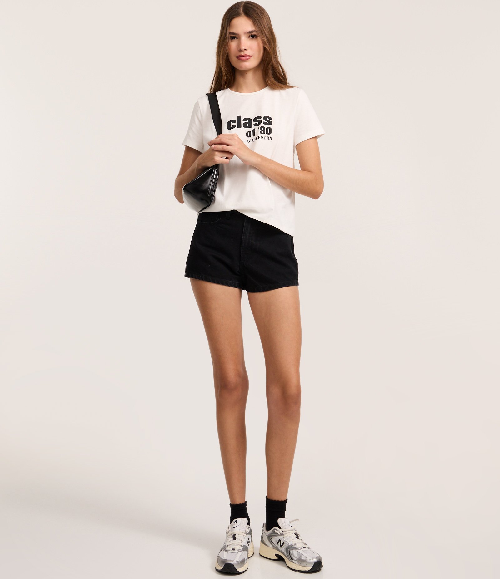 Camiseta T-shirt em Algodão com Estampa Lettering Class of 90 Branco 2