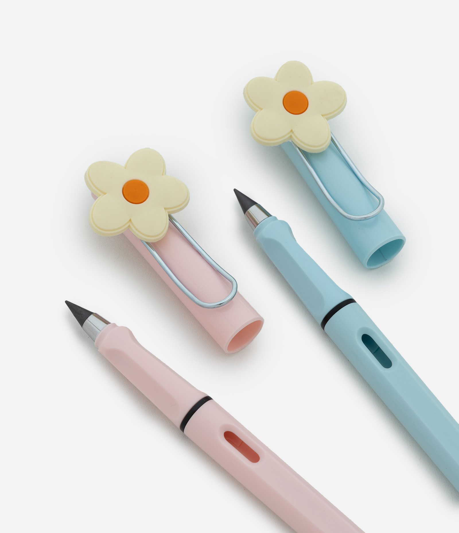 Lápis Infinito com Enfeite de Flor Multicores 3