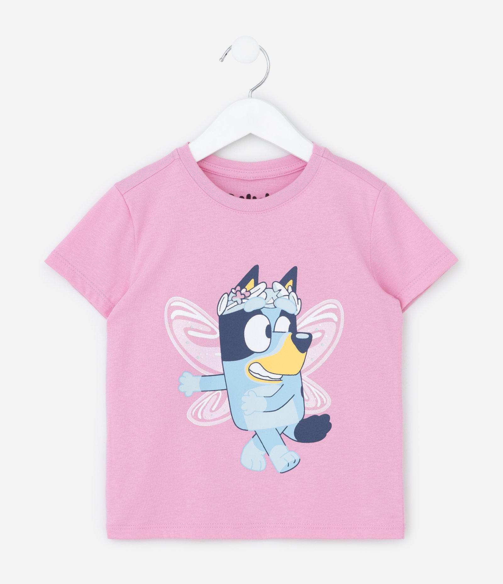 Camiseta Infantil com Máscara e Estampa Bluey – Tam 1 a 5/6 Anos Rosa 2