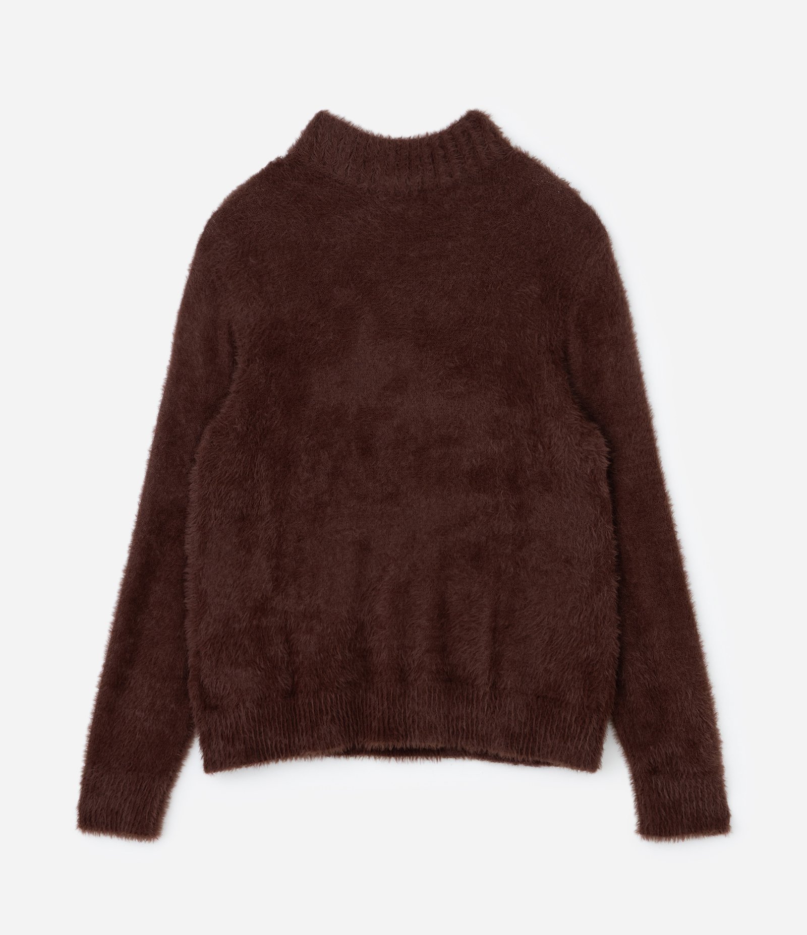 Blusão Alongado em Tricô Peludinho Curve & Plus Size Marrom 2