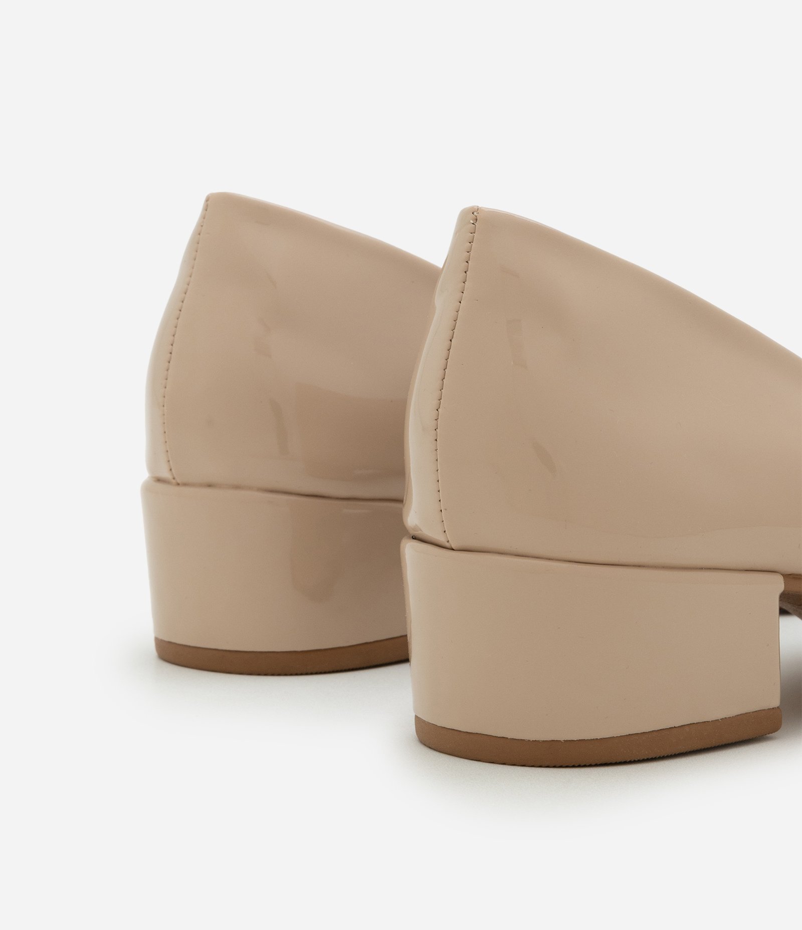 Sapato Scarpin Básico com Salto Bloco Bege 4