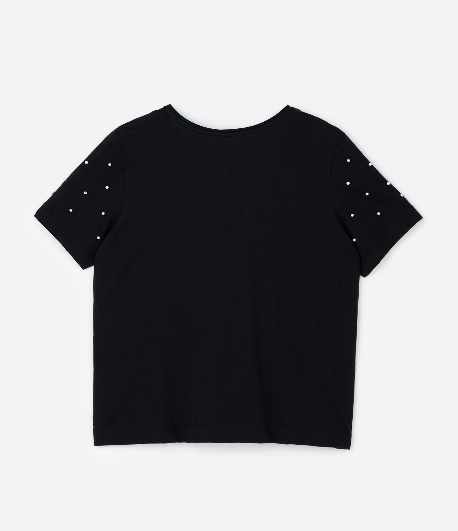 Blusa Regular em Algodão com Aplicação de Strass Curve & Plus Size Preto 2