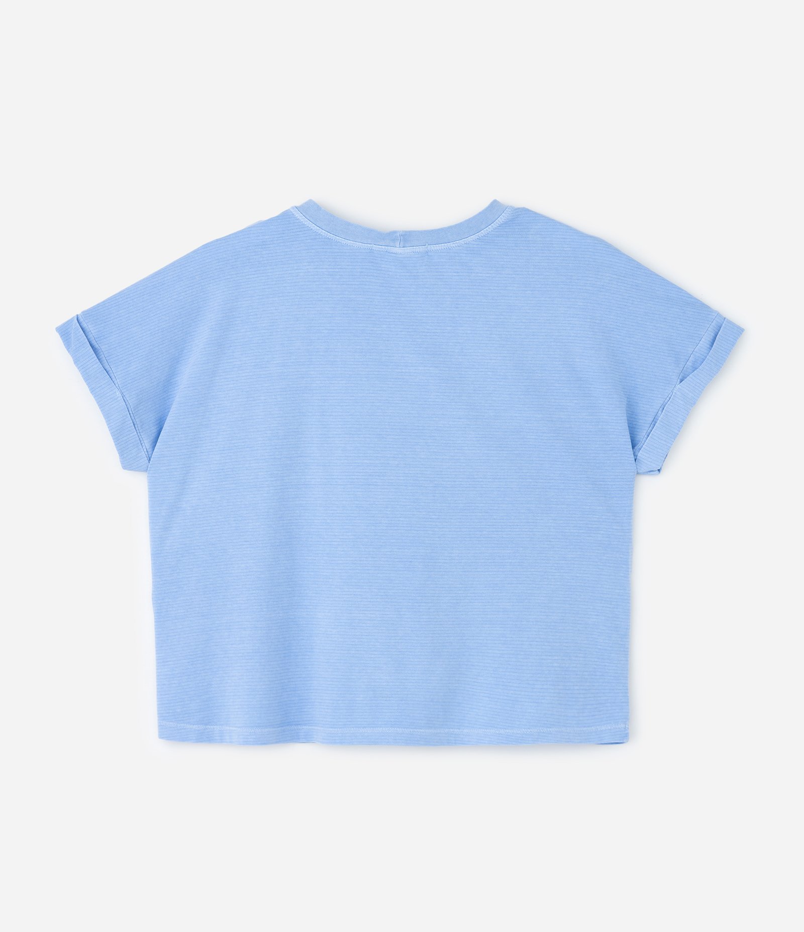 Blusa Boxy em Meia Malha com Bordado Tucano Azul 5