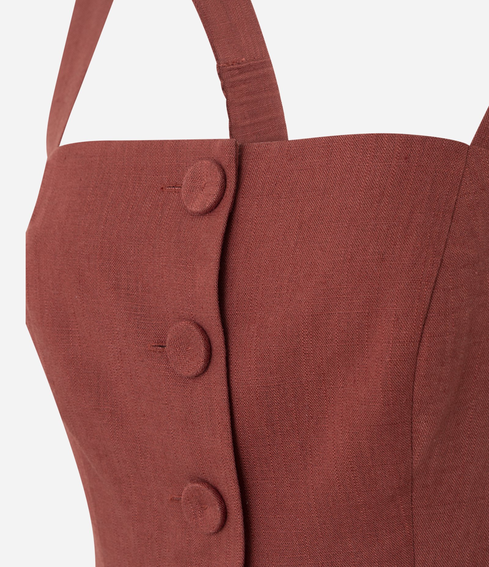 Blusa em Viscolinho com Abotoamento Frontal e Alças Largas Vermelho 6