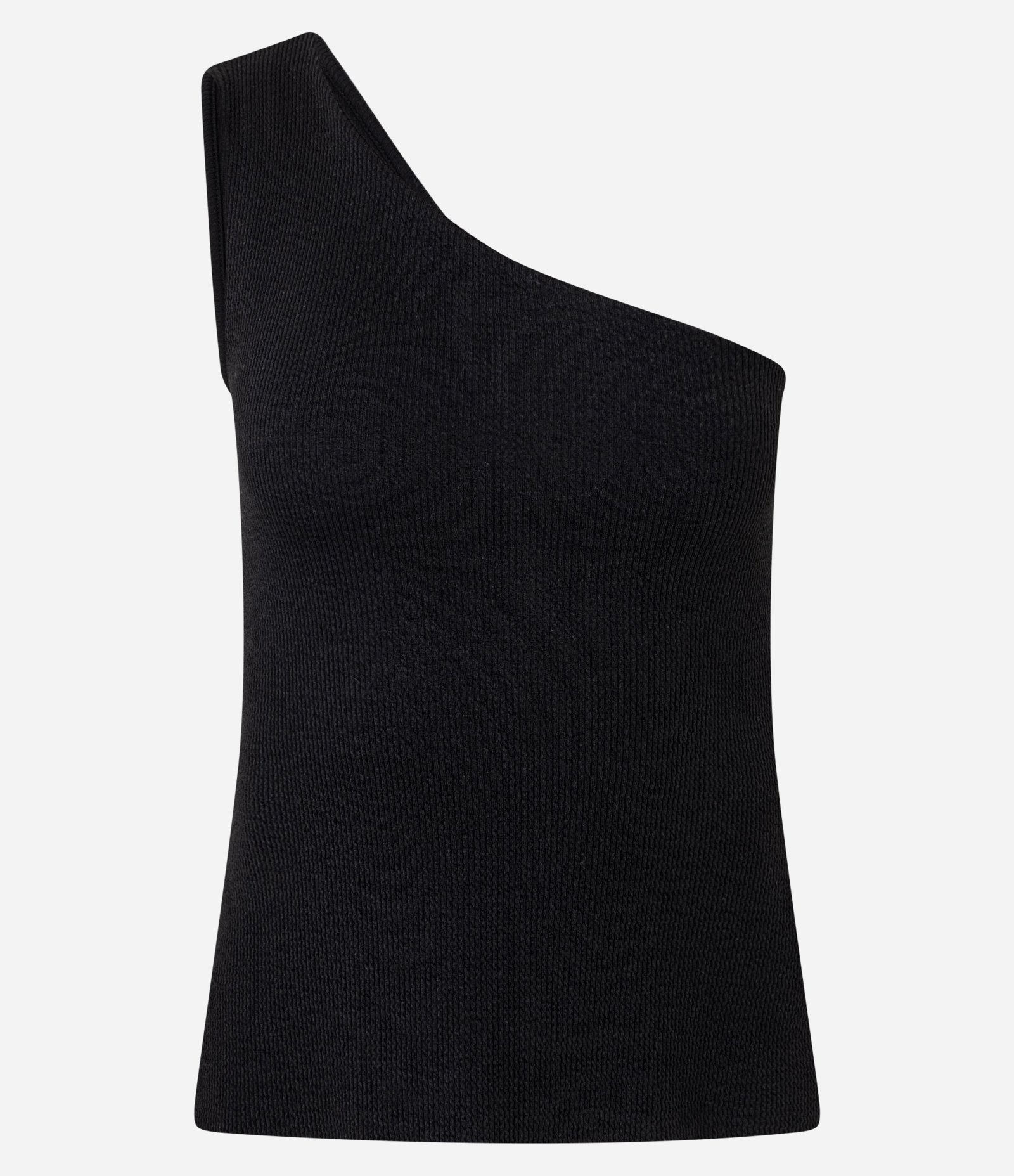 Blusa em Ombro Único com Textura Preto 4