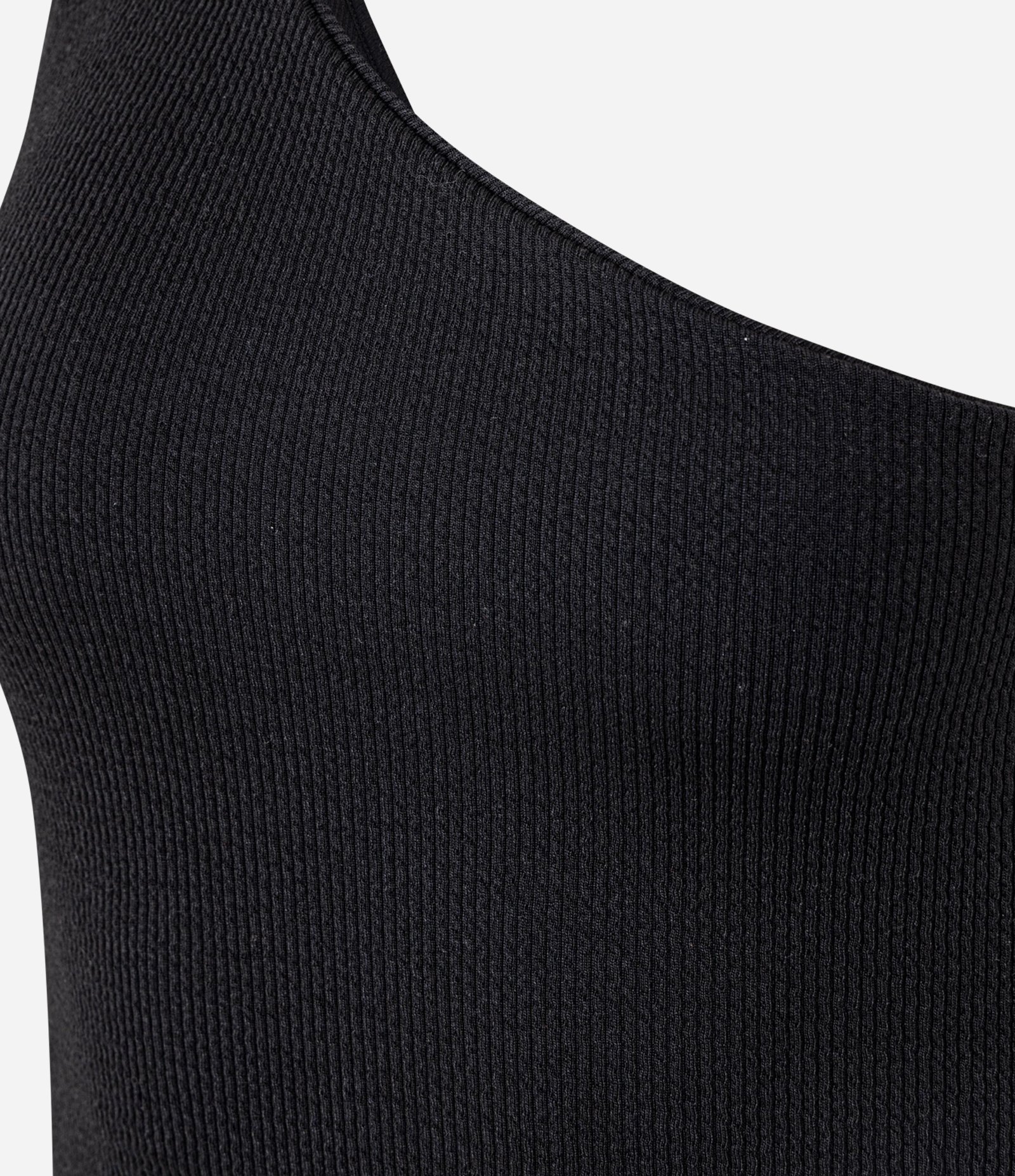 Blusa em Ombro Único com Textura Preto 5