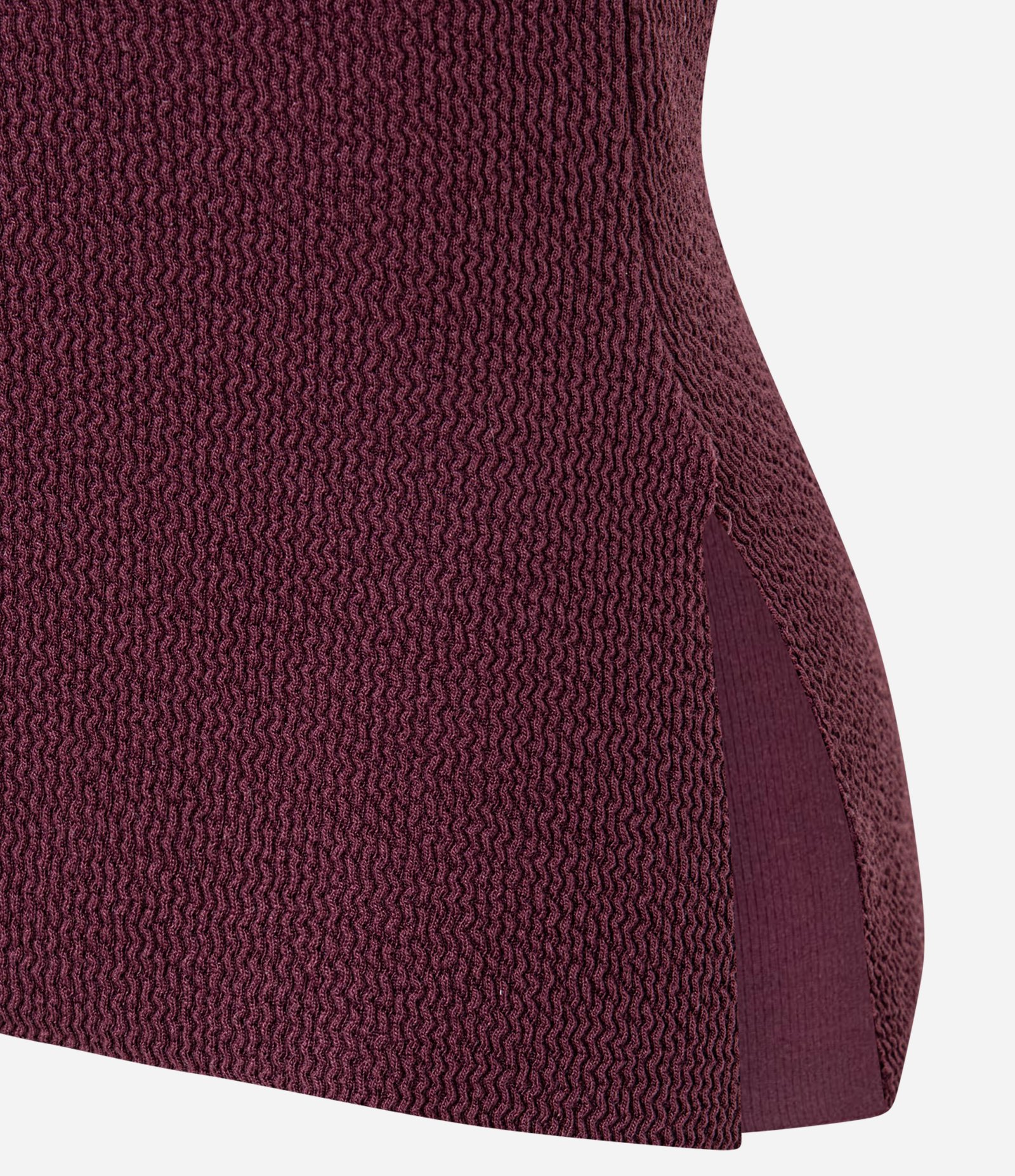 Blusa em Ombro Único com Textura Bordô 6