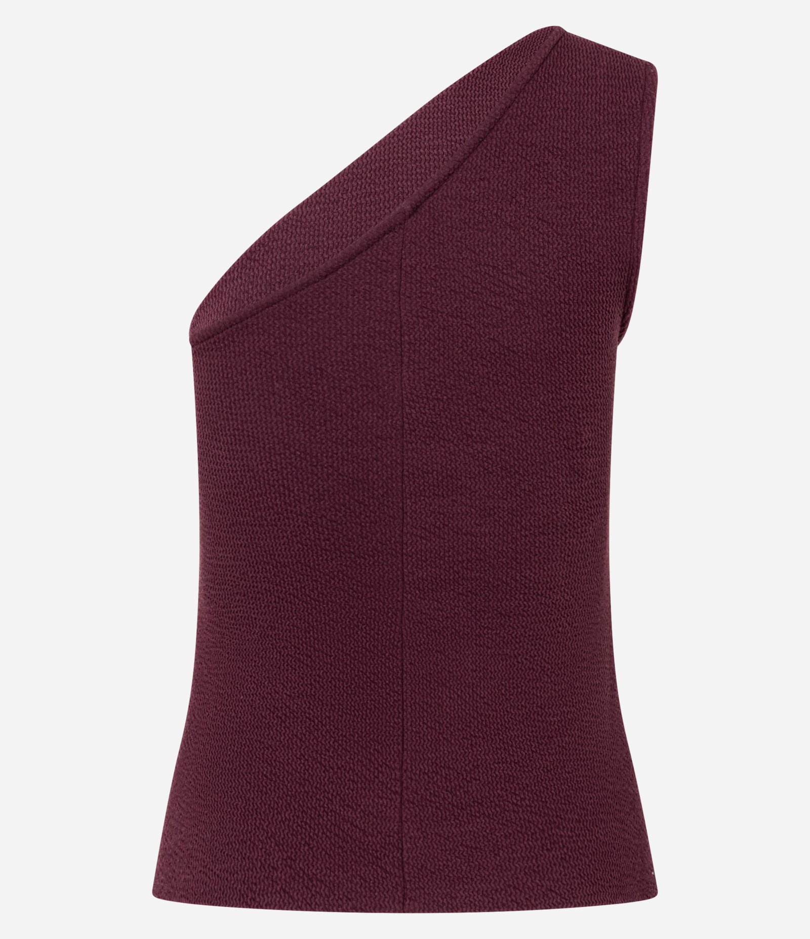 Blusa em Ombro Único com Textura Bordô 7