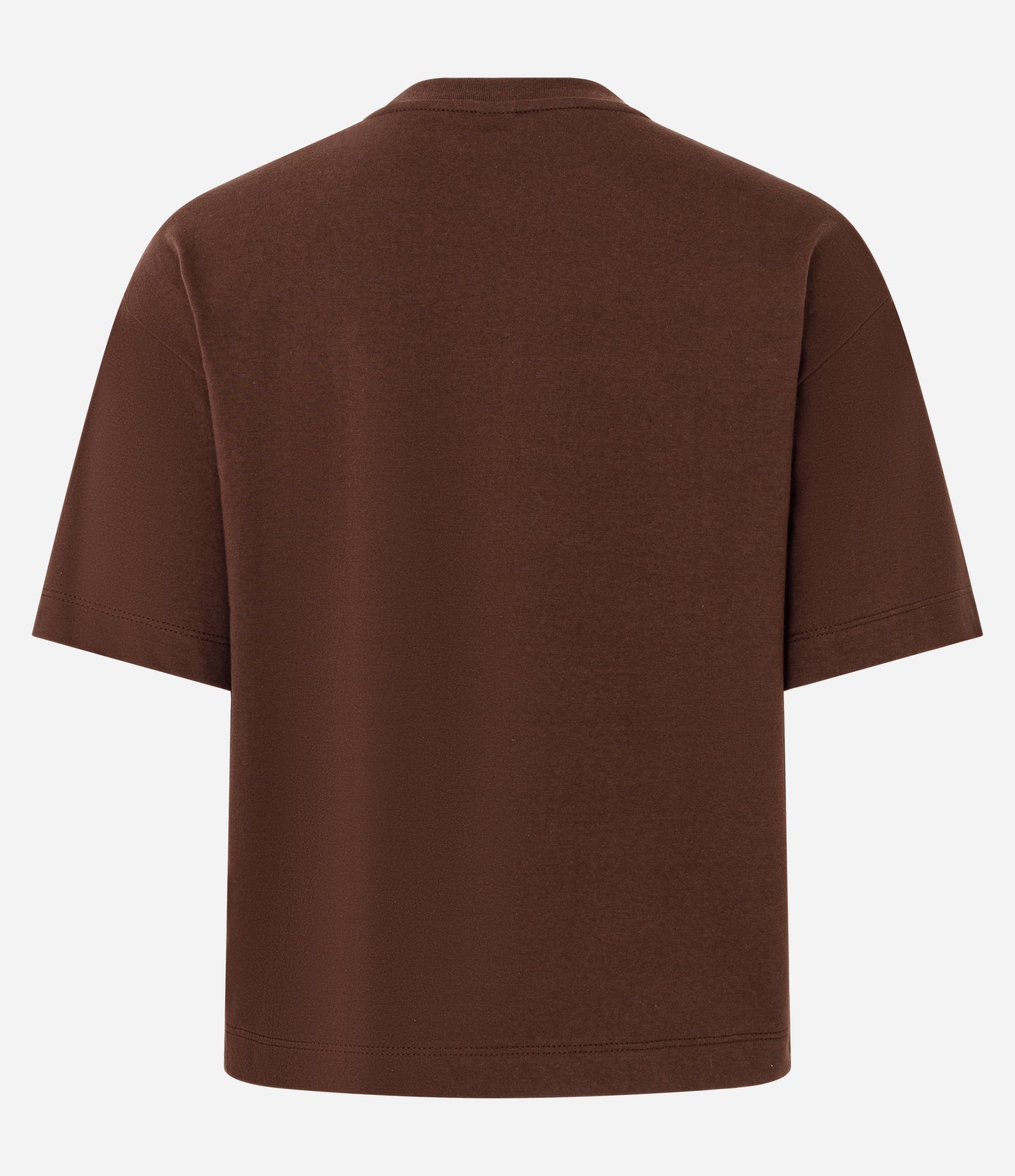 Camiseta Manga Curta em Algodão com Lettering e Palmeira Marrom 7