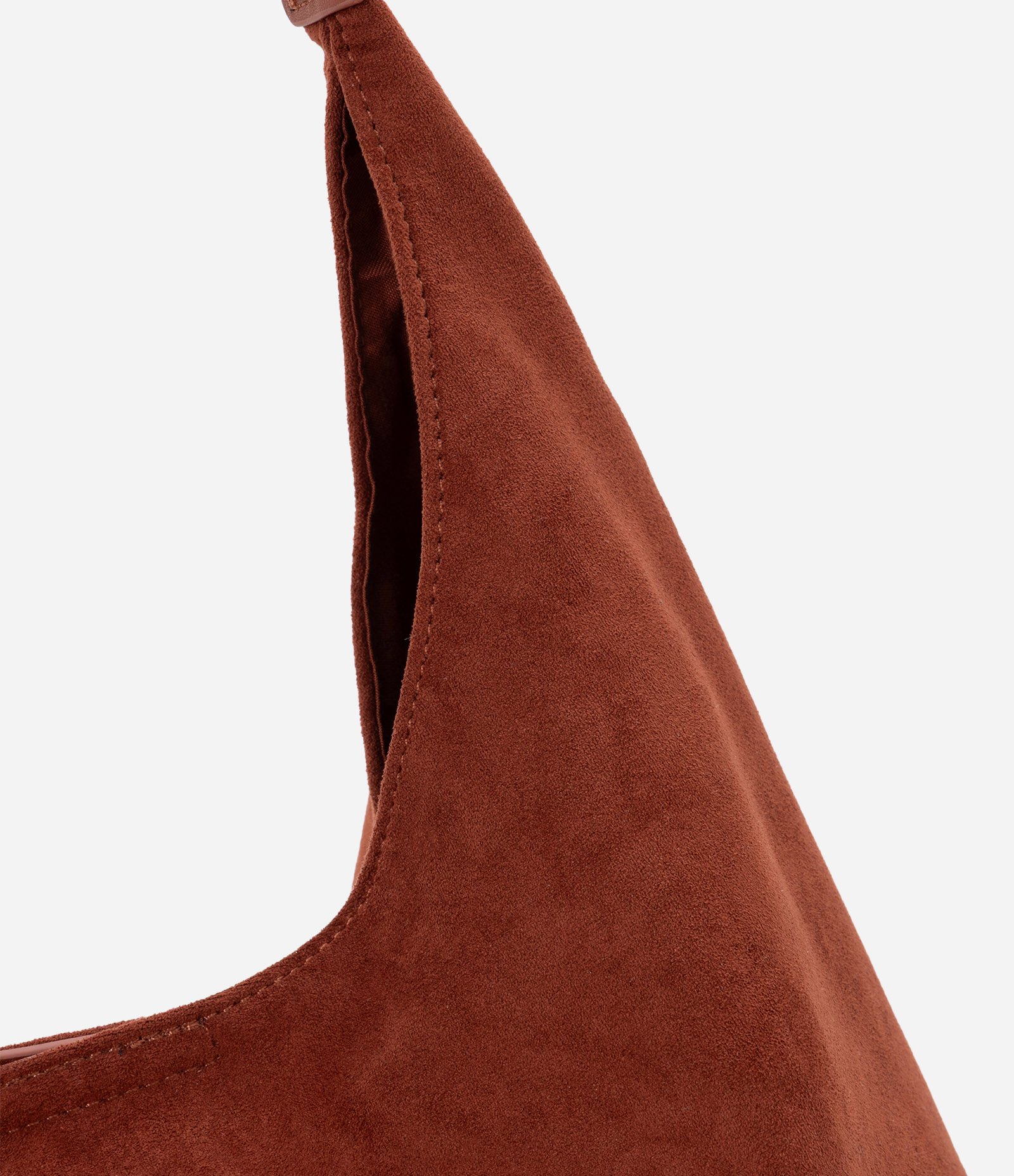 Bolsa Hobo Grande em Suede com Alça Contrastante Vermelho 4