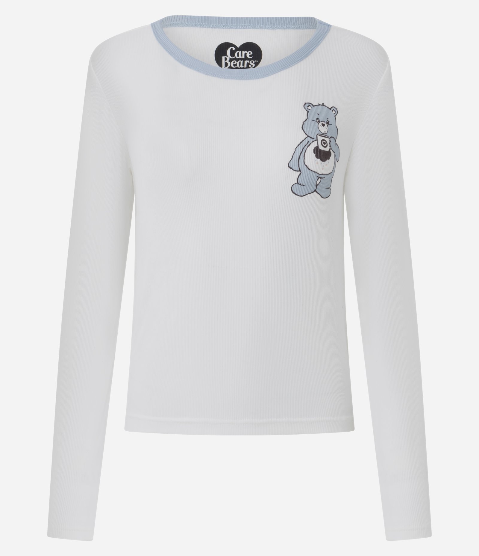 Blusa de Pijama em Ribana com Estampa Ursinhos Carinhosos Branco 1
