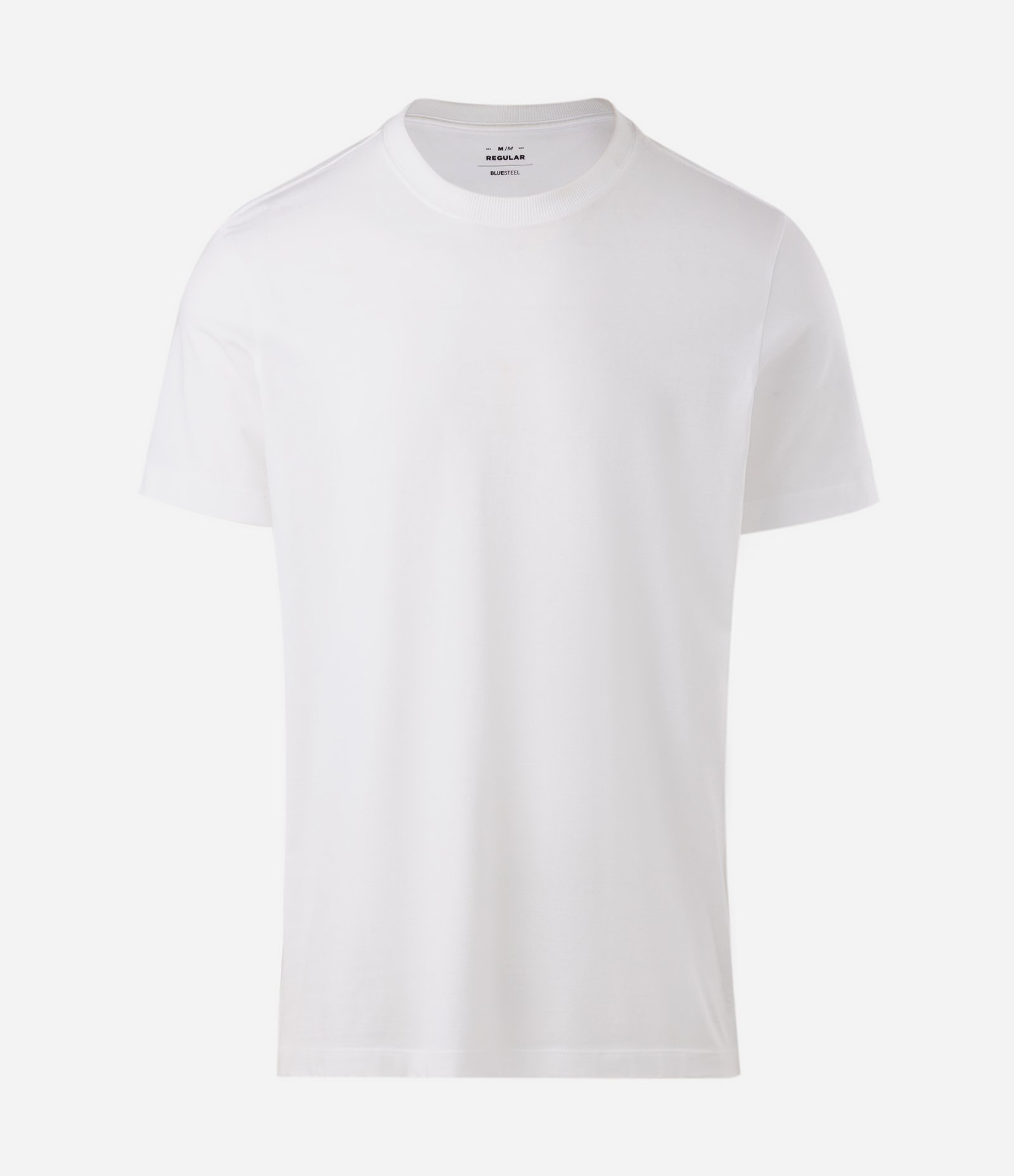 Camiseta Regular Básica em Algodão Branco 1