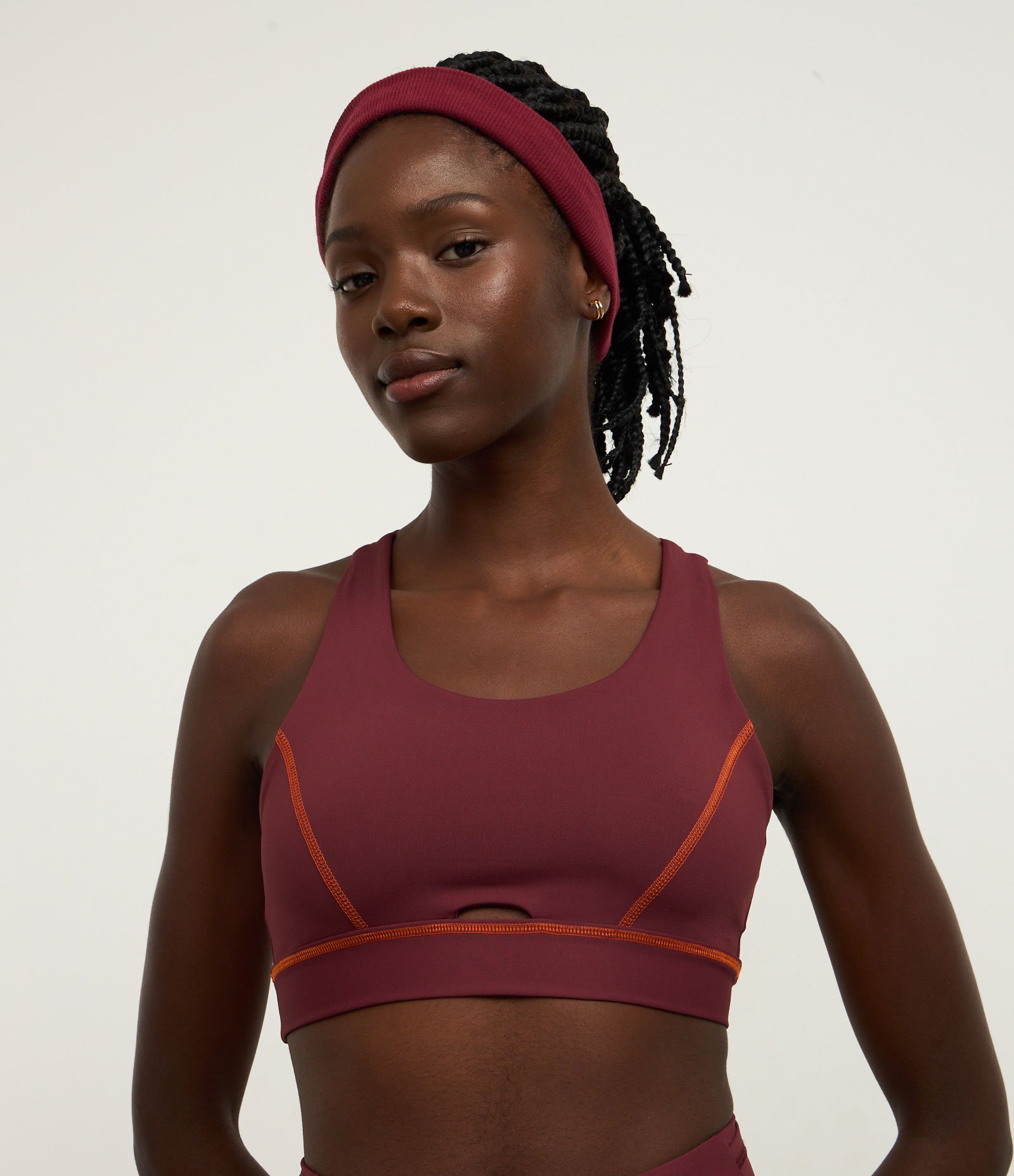 Top Esportivo em Microfibra com Nadador de Sustentação e Bojo Removível Vermelho 1