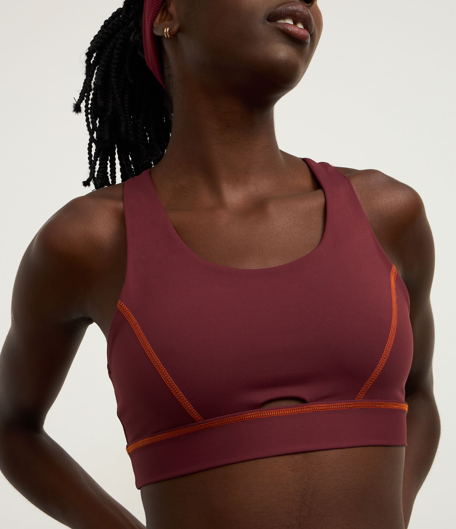 Top Esportivo em Microfibra com Nadador de Sustentação e Bojo Removível Vermelho 3