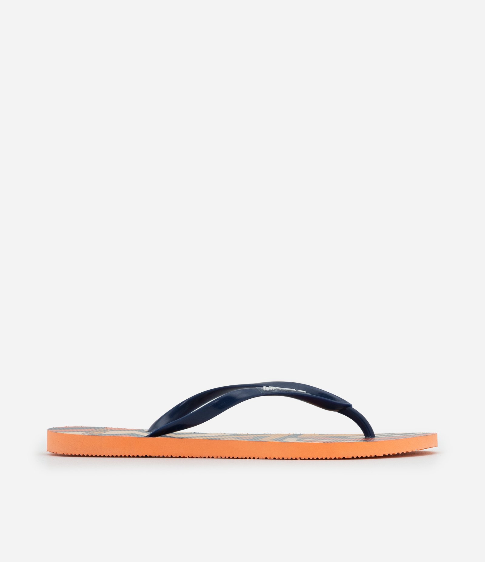 Chinelo Feminino Tiras Finas com Estampa Geométrica Laranja 2